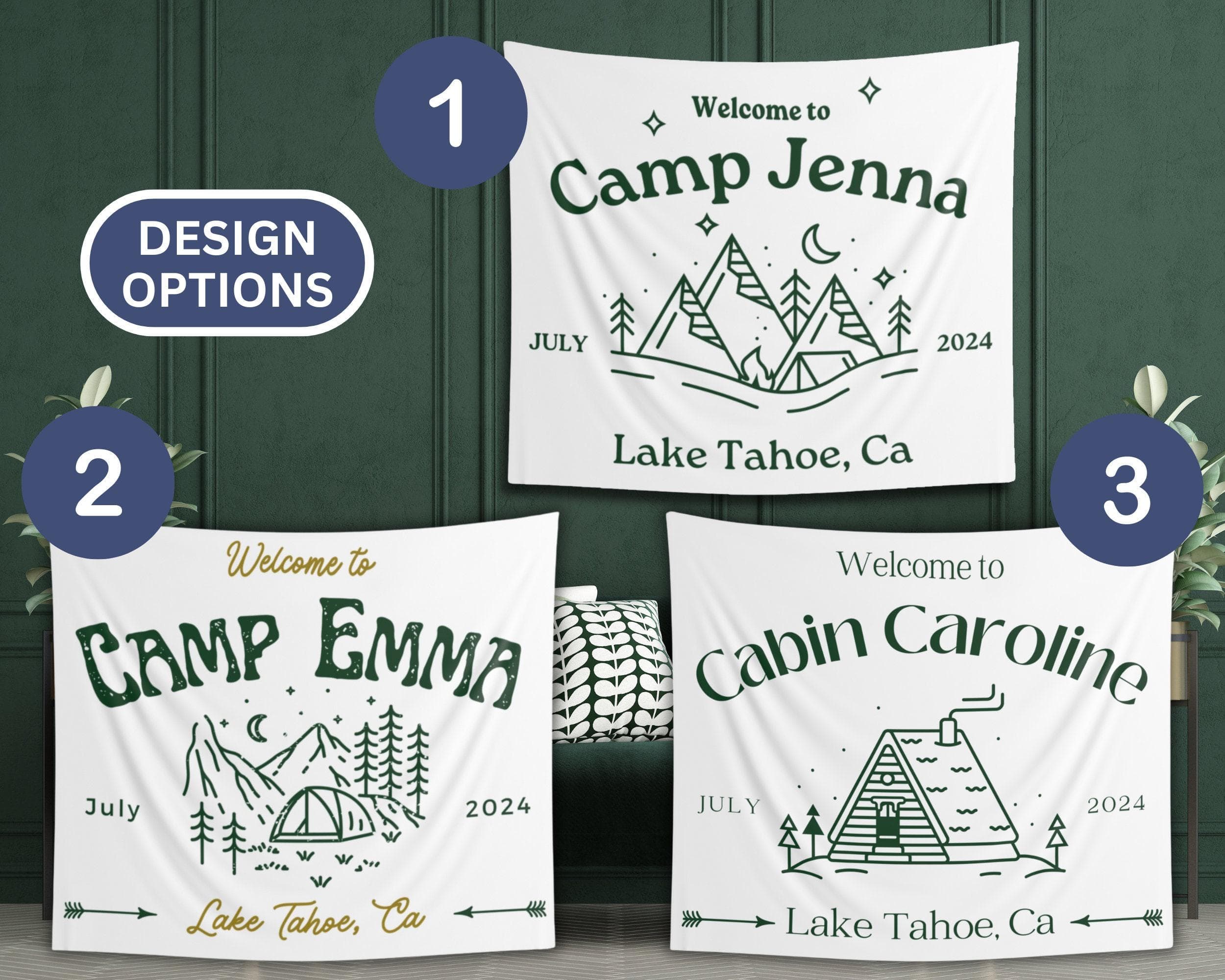 Custom Camp Bachelorette Tapestry: Personalized Party Backdrop - image 5