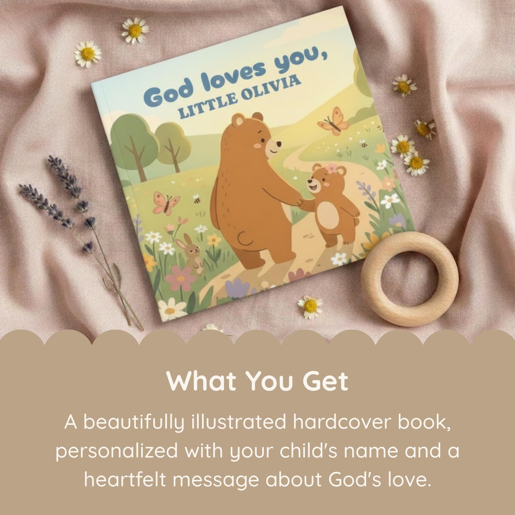 Personalized Muslim Baby Book, Aqiqah gift for toddler, Custom Children's Picture Book, Allah loves you, Islam God bedtime story - image 3
