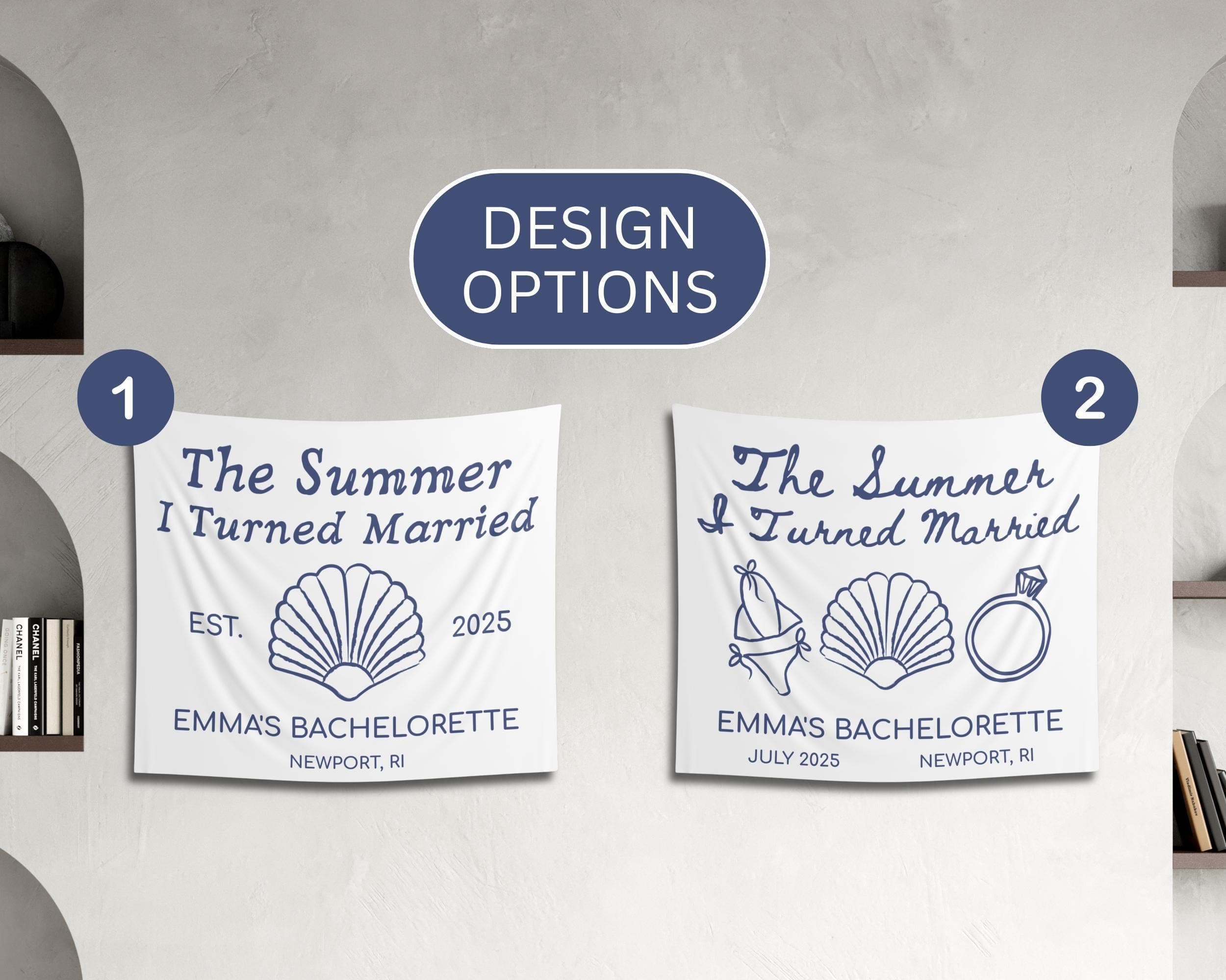 Personalized Bachelorette Tapestry: Beach Theme Party Banner - image 4