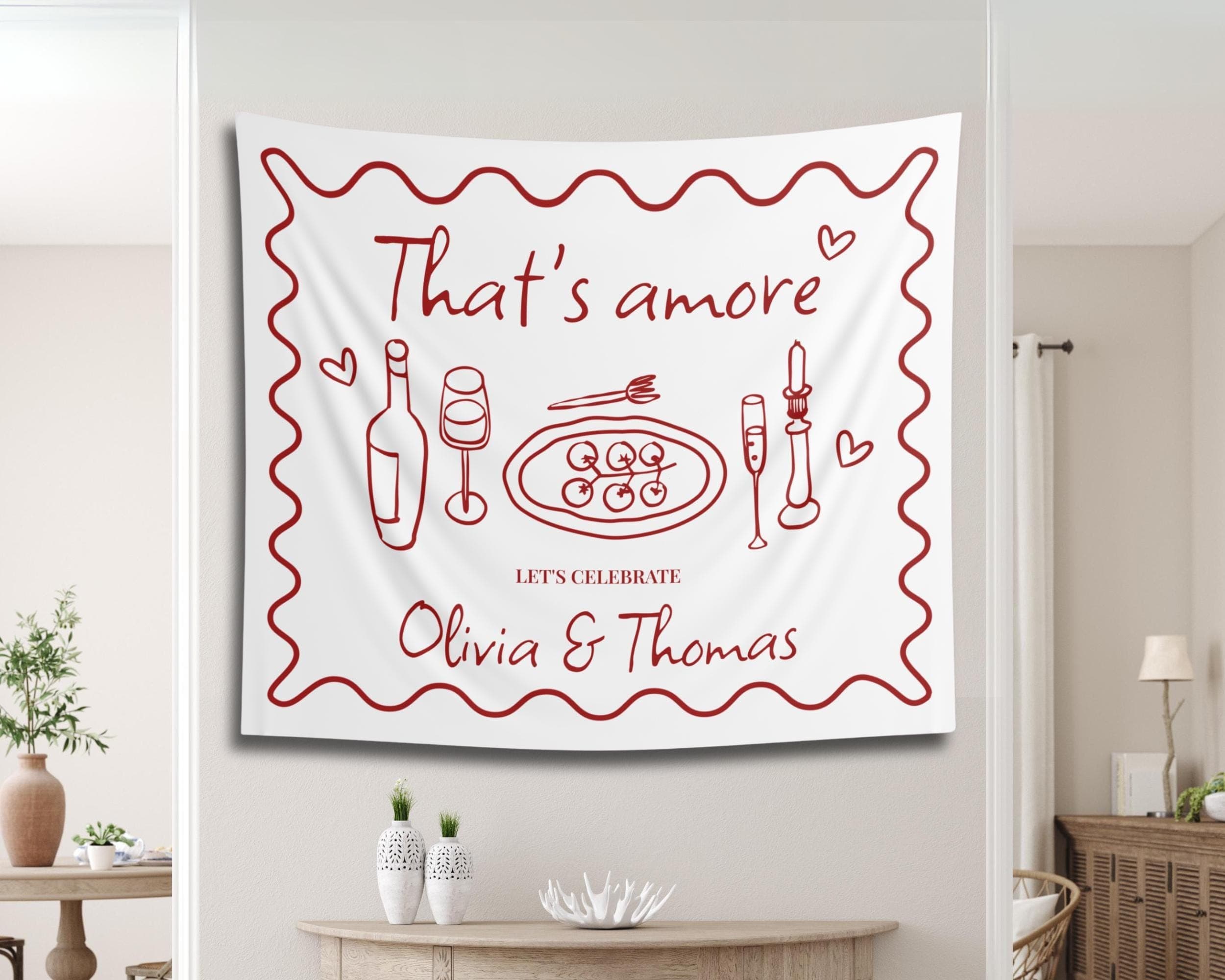 Personalized Thats Amore Banner: Rehearsal Dinner, Engagement Party