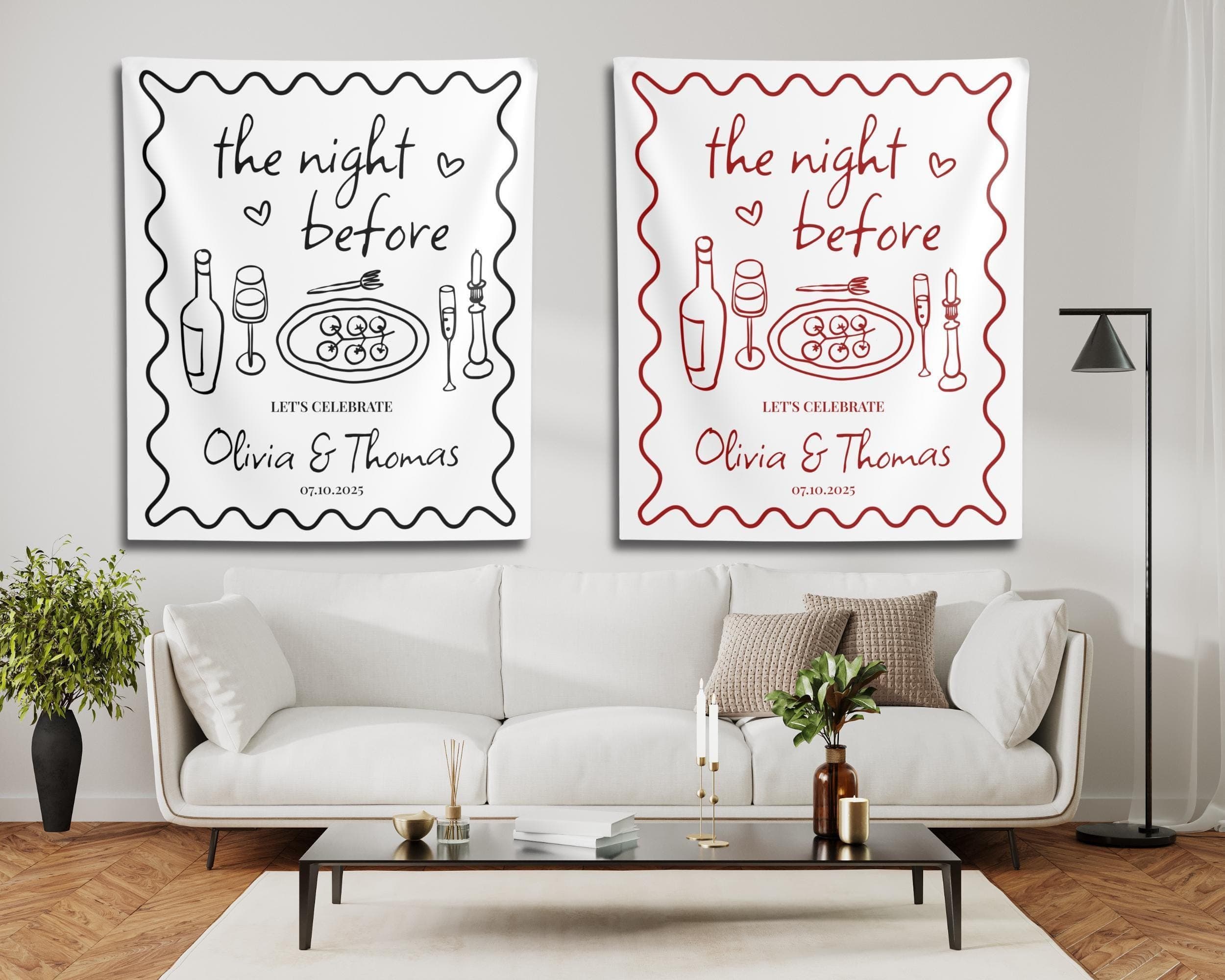 Personalized 'The Night Before' Party Banner: Rehearsal Dinner, Engagement - image 5