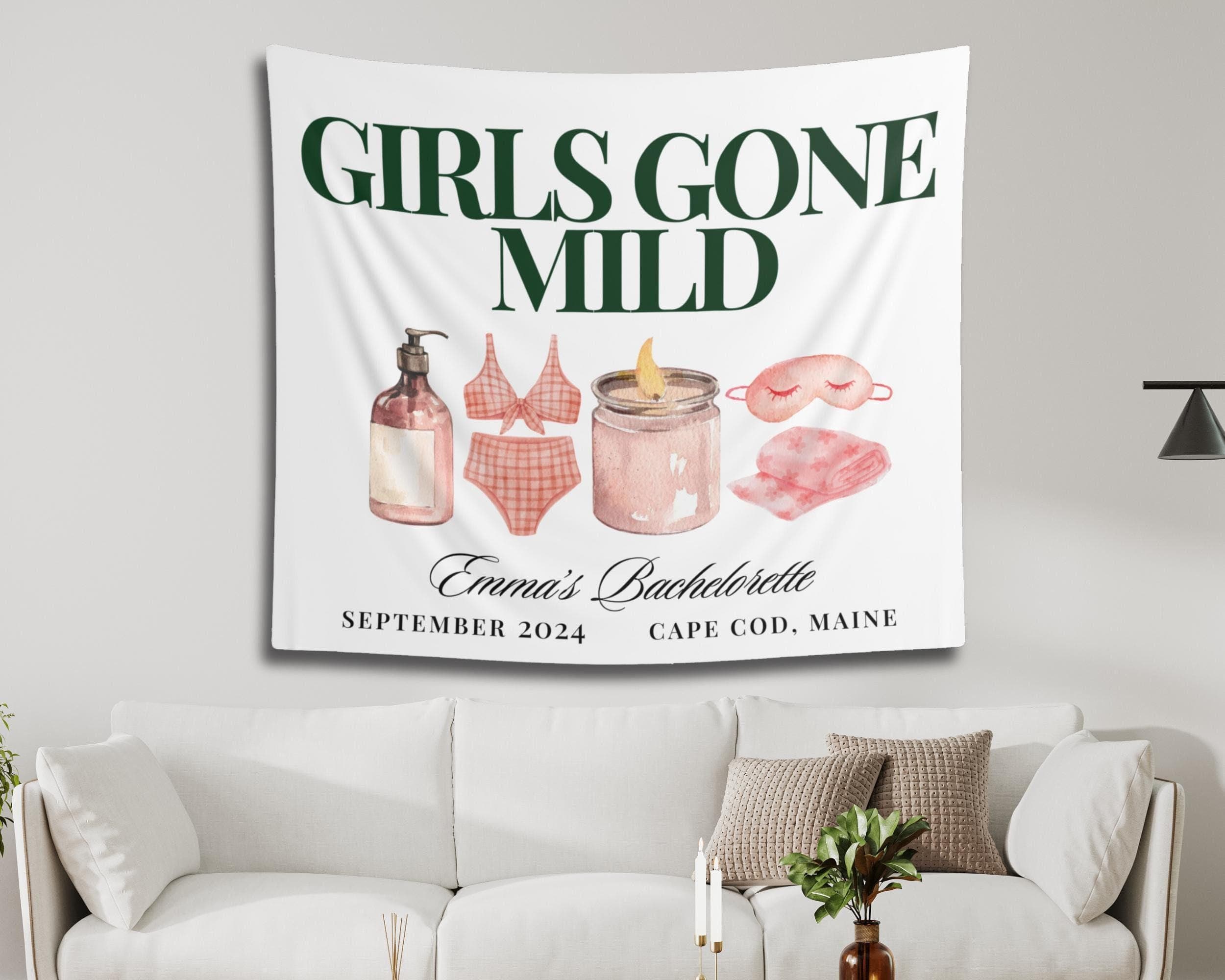 Custom Girls Gone Mild Bachelorette Banner: Slumber Party Backdrop