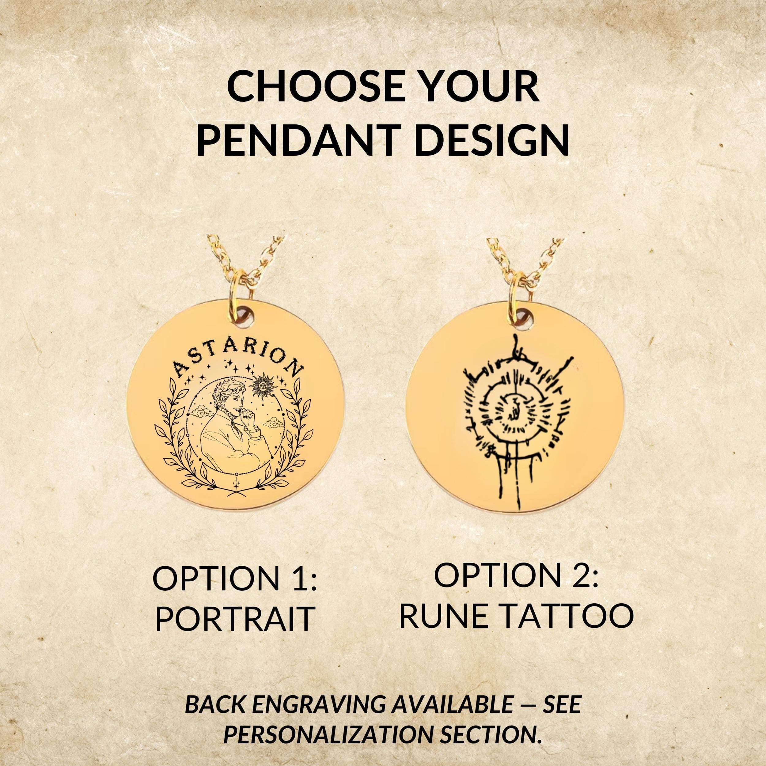 Astarion Portrait Pendant Necklace: RPG Gamer Gift - image 4