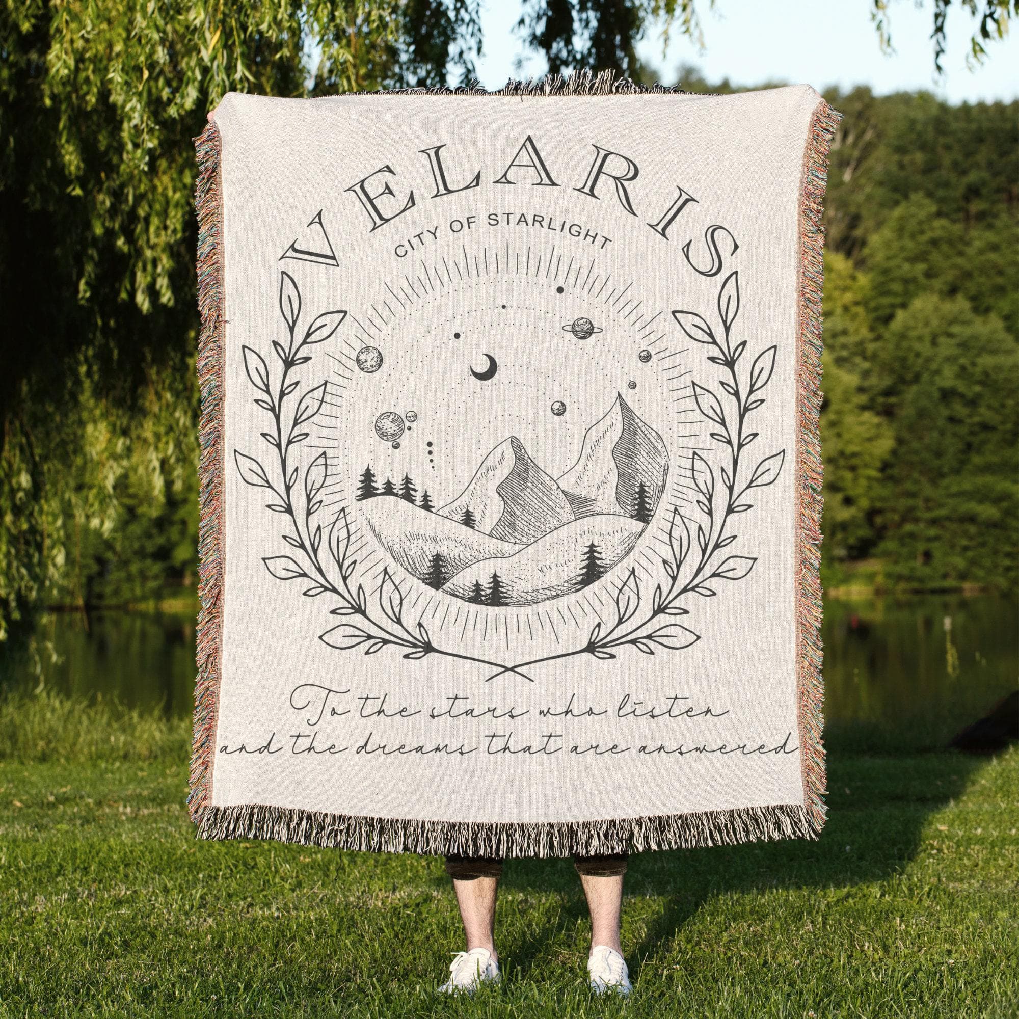 City of Starlight Woven Throw Blanket: Fantasy Book Lover Gift