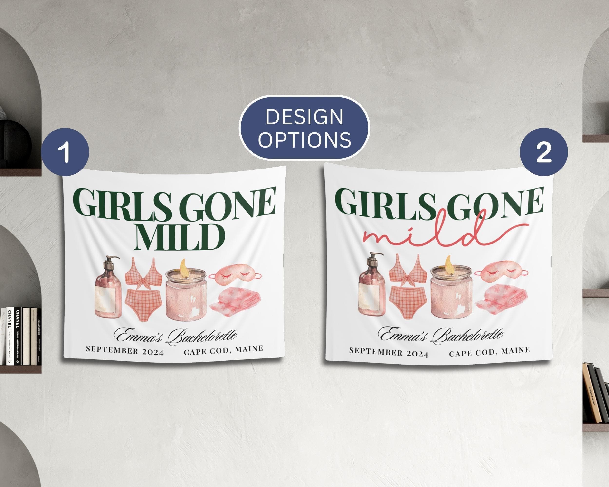Custom Girls Gone Mild Bachelorette Banner: Slumber Party Backdrop - image 4