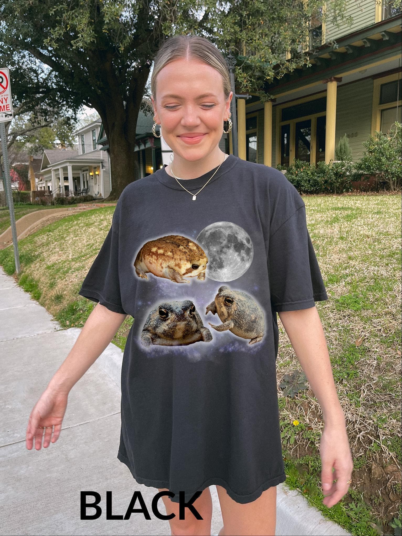 Three Desert Rain Frogs Moon Shirt, Oversized Meme Tee, Breviceps Vintage Tshirt, Funny Cat Lover Gift, Graphic Comfort Colors® Tshirt