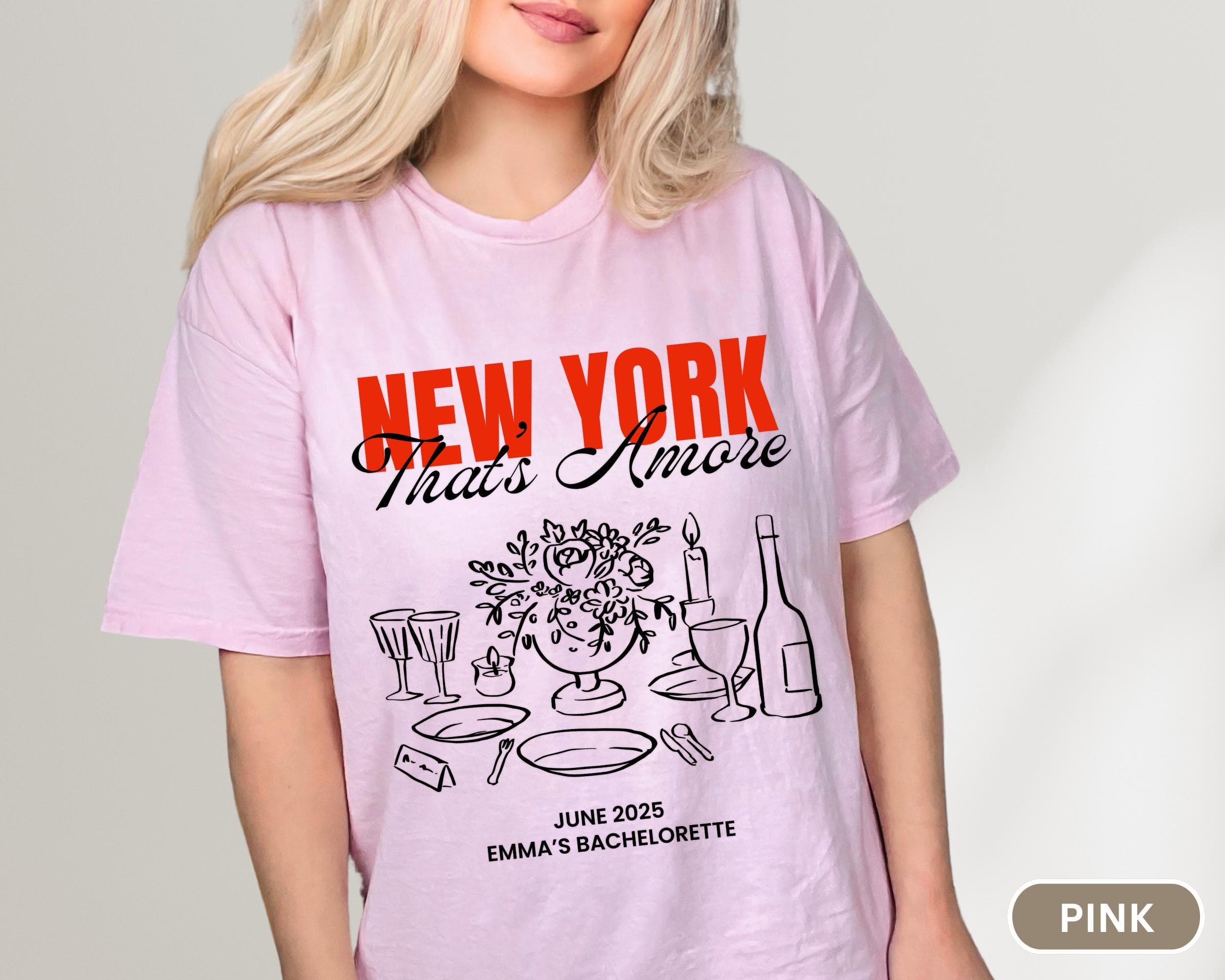Custom That's Amore Bachelorette T-Shirt: Italy Birthday Trip