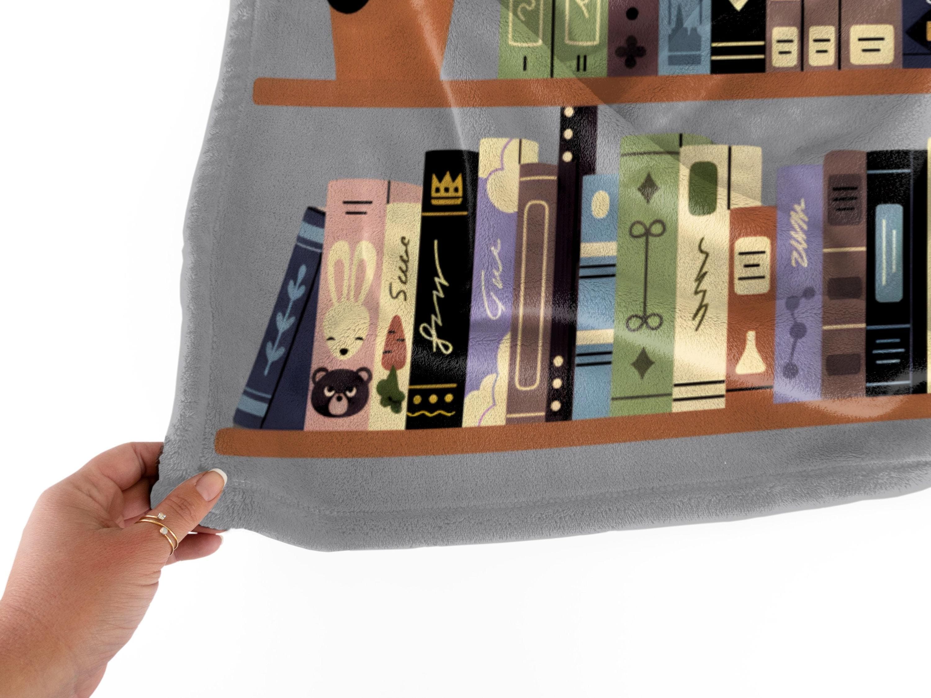 Bookish Reading Blanket – Gothic Bookshelf, Whimsicore Library Gift for Bookworms - image 4