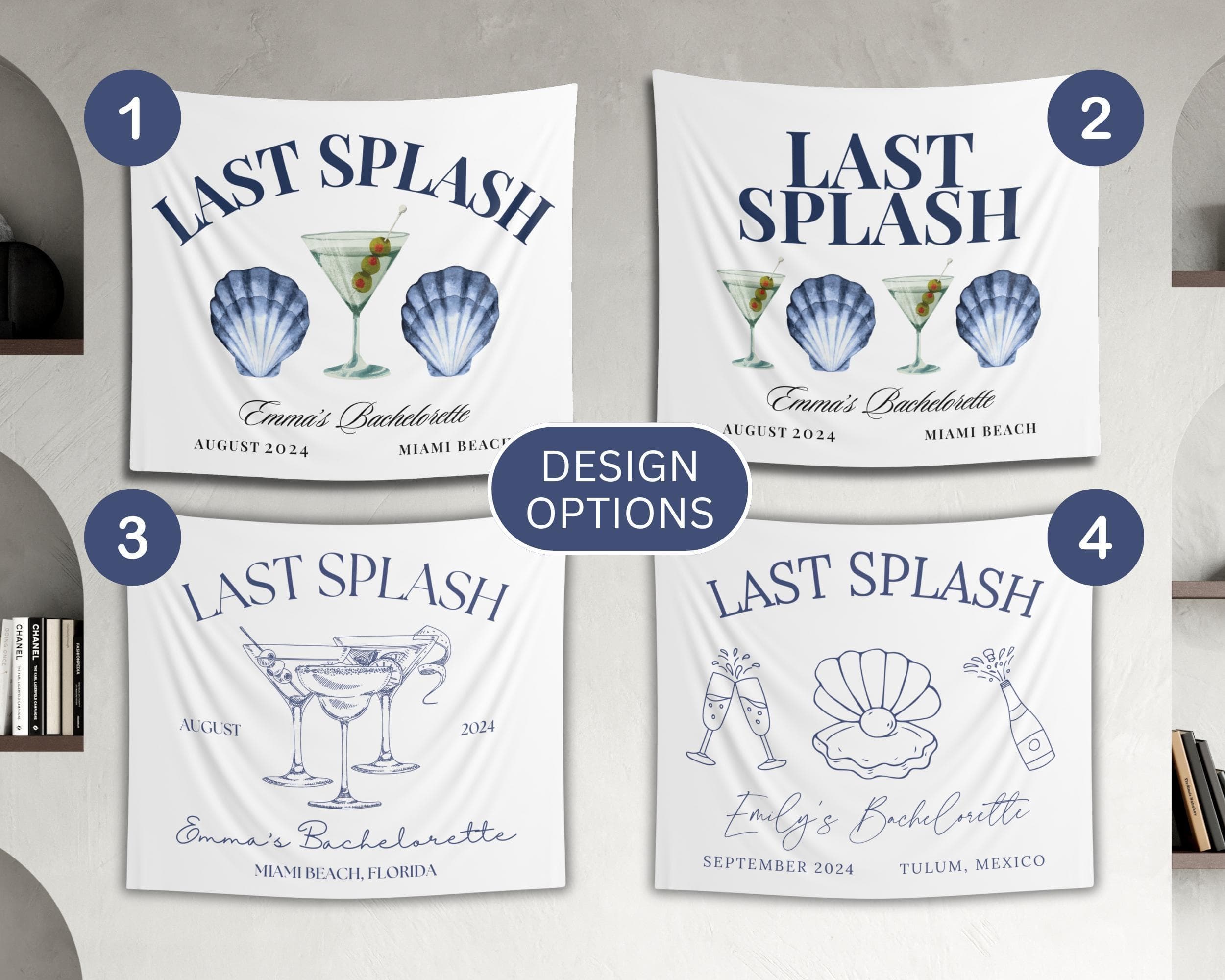Last Splash Bachelorette Tapestry: Custom Coastal Party Banner - image 4