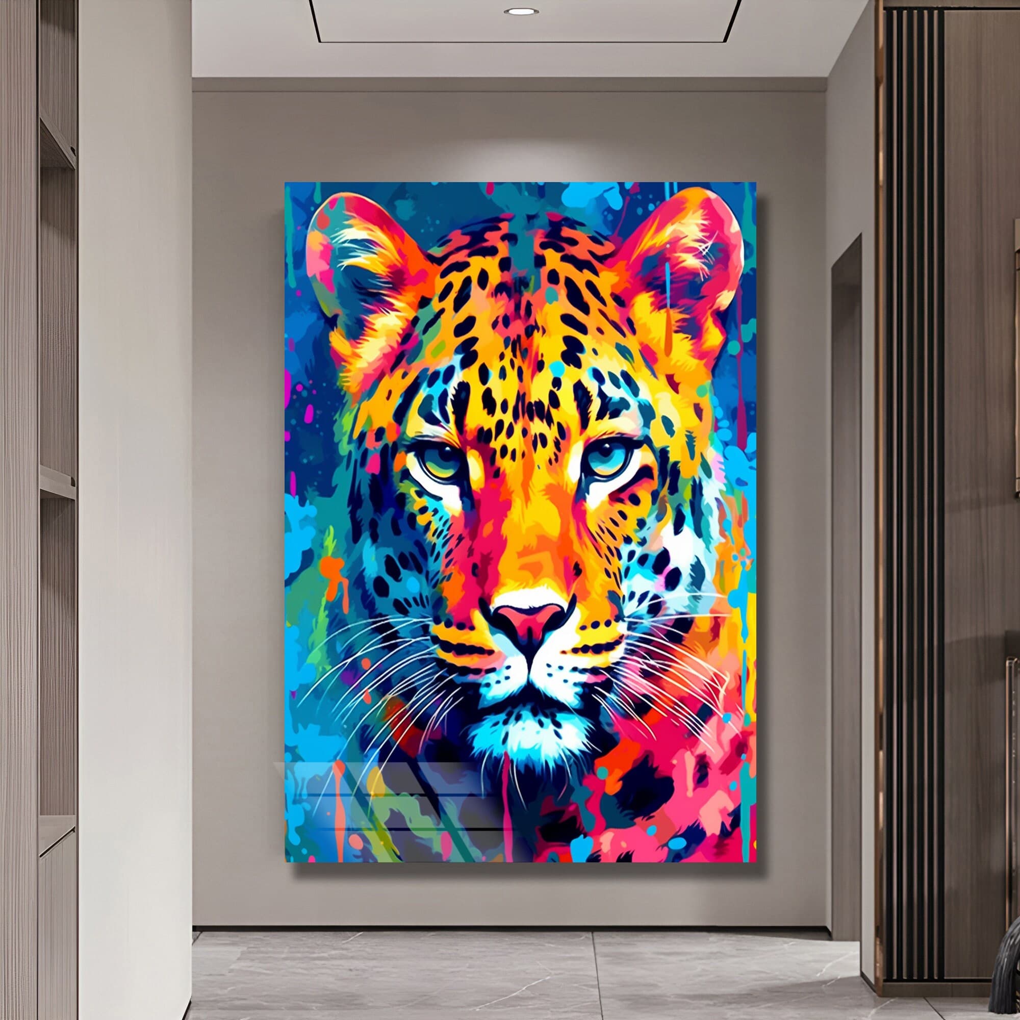 Jaguar Wall Art, Jaguar Glass Art, Animals Glass Art, Garden Glass Art, Wall Art For livingroom, Extra Large Wall Art, art For Room Art Gift - image 3