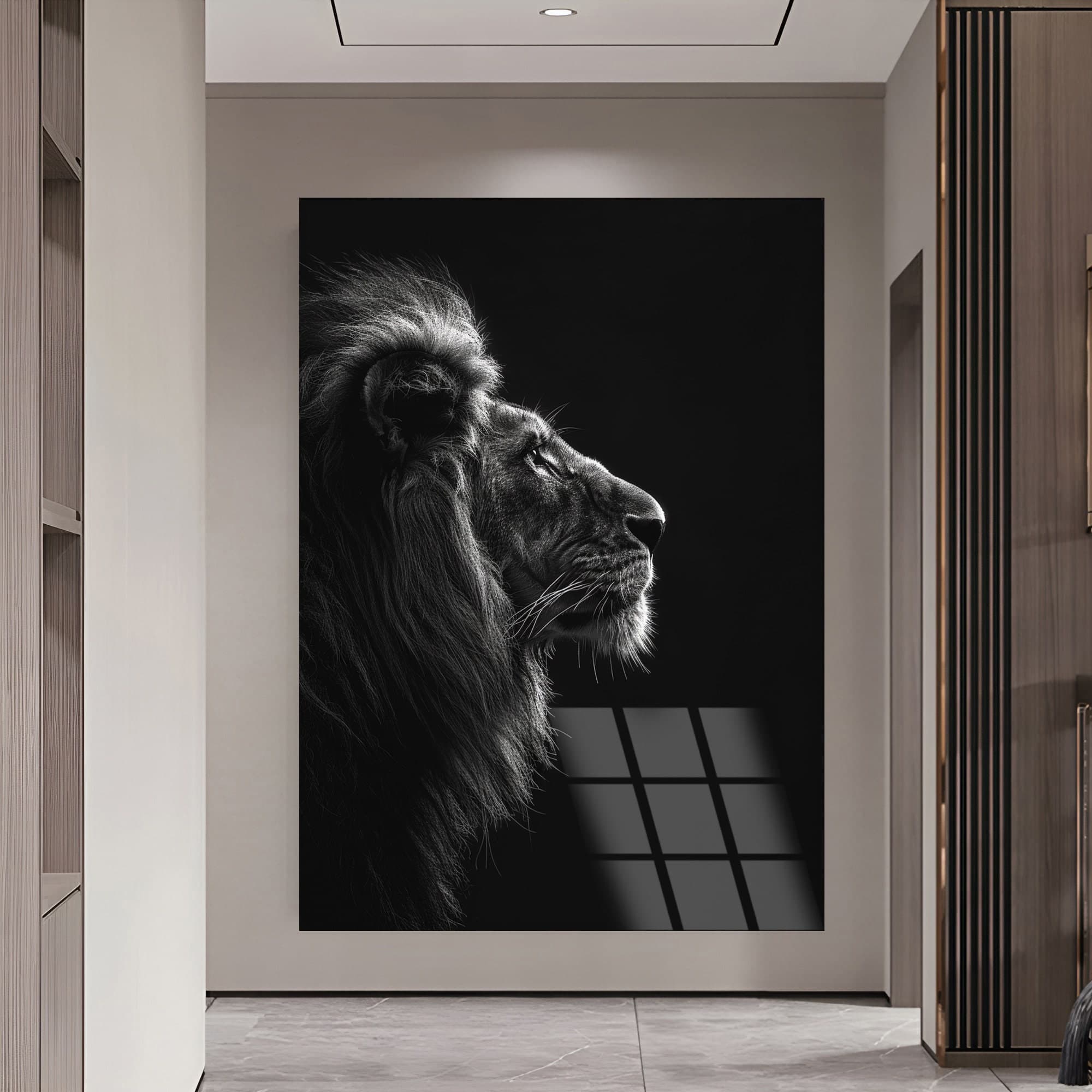 Temered Glass Wall Art, Lion Design Lion Wall Art İnterior Decor Wall Hangings Large Art Housewarming Gift Nursery Artwork Wild Design - image 4