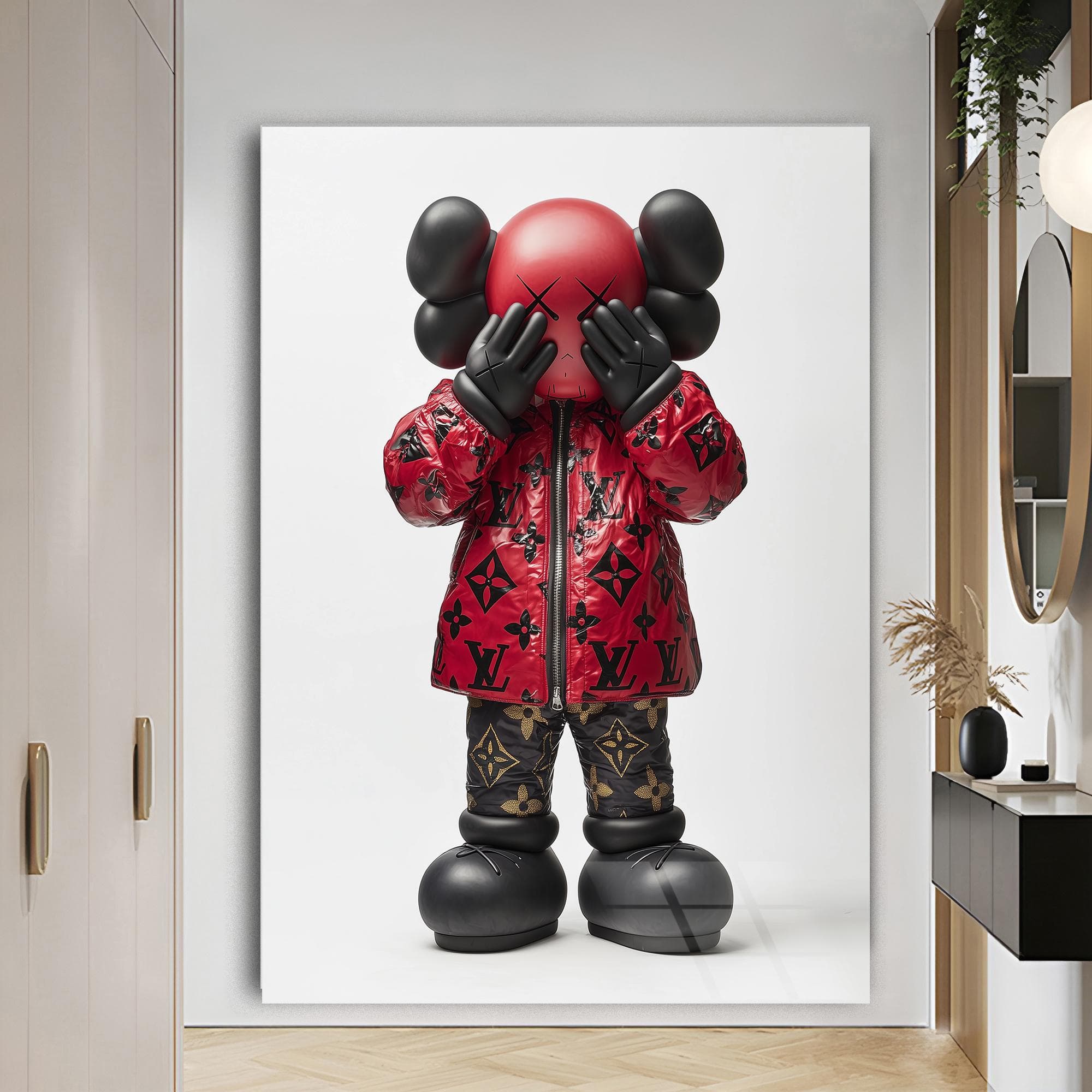 Kaws Figure Kaws Wall Art Tempered Glass Art Gift for Friend Kaws Print Birthday Gift Modern Unique Luxury Wall Art Oversized Wall Decor - image 4