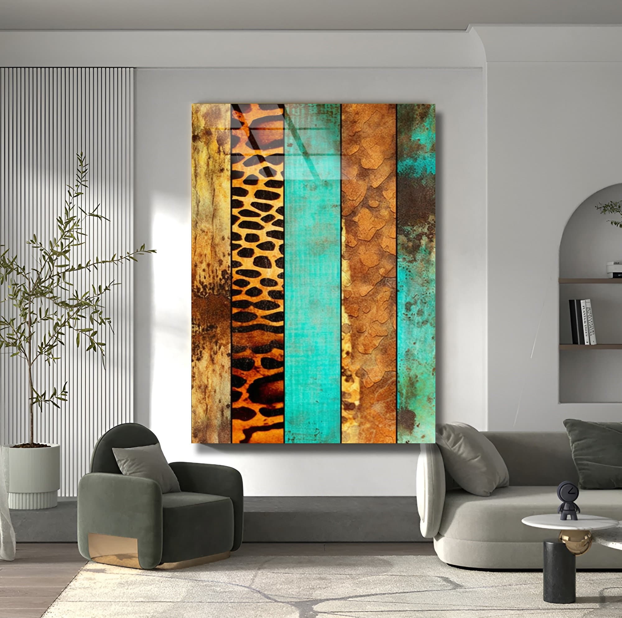tempered glass wall art Abstract Pattern Art Abstract decor luxury wall art modern wall art housewarming gift gold framed art wall art gifts - image 5