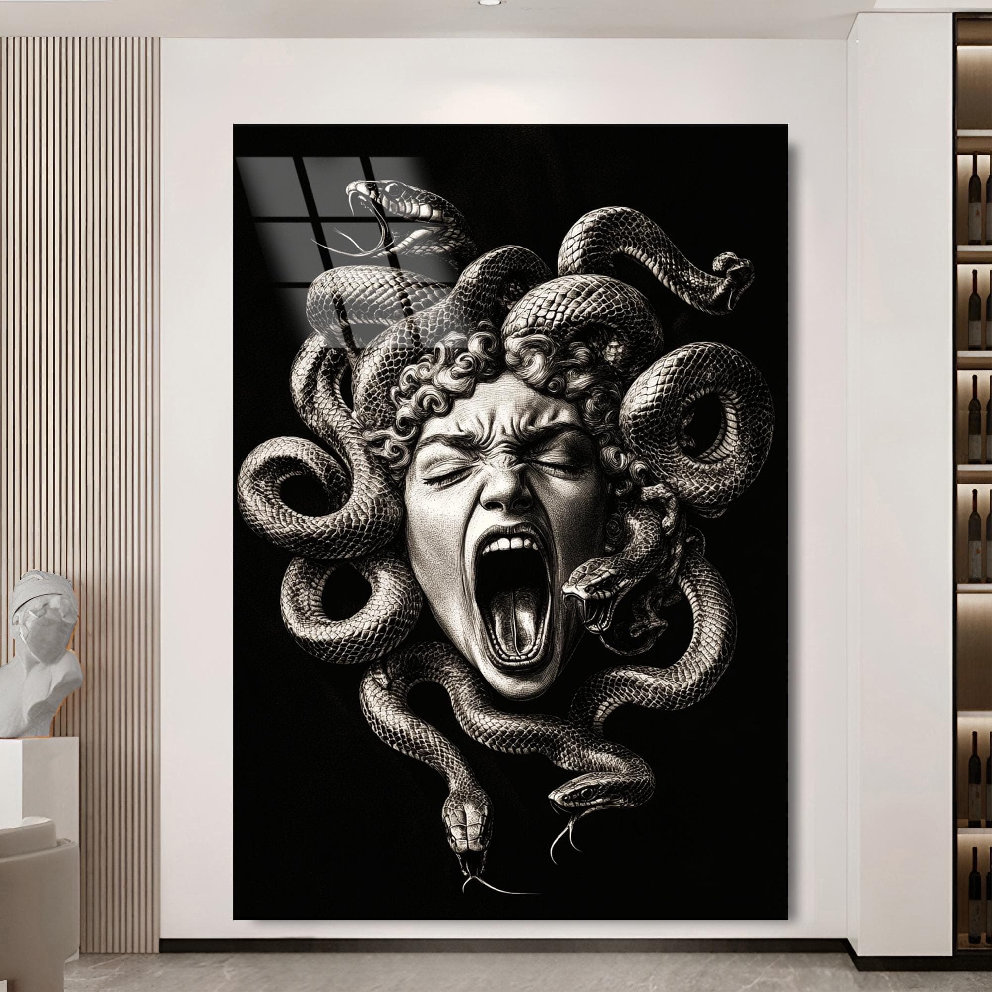 Medusa Wall Art Medusa Print Extra Large Wall Art Wall Hanging Custom Glass Print Greek Goddes Art Tempered Wall Art Interior Design - image 5