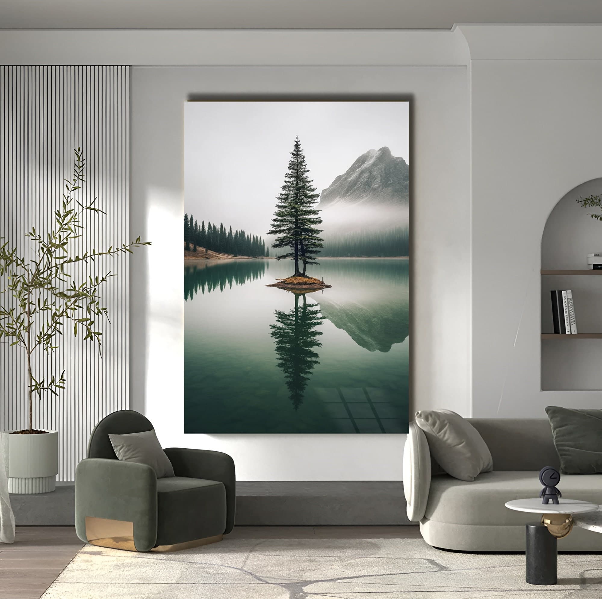 Landscape Glass Art, Tree Wall Art, art Glass, Tempered Glass Art, Large Wall Art, Wall Hanging, Home Decor, Luxury wall Art Glass Print Art - image 5