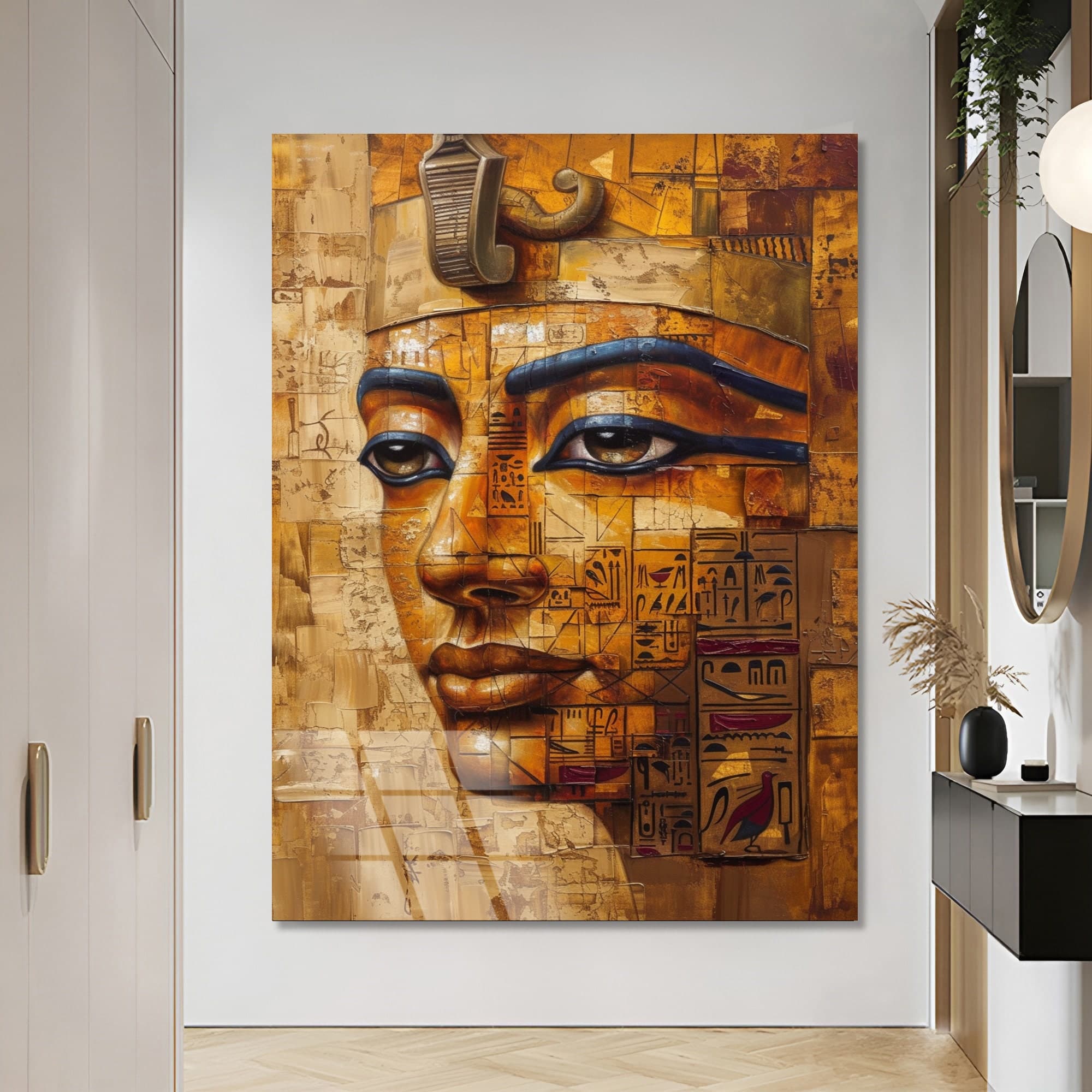 Egyptian Mythology Art Egyptian Gods Decor Ancient Egypt Tempered Glass Wall Art Fashion wall Art Wall Art Glass large artwork Wall Hangings - image 3