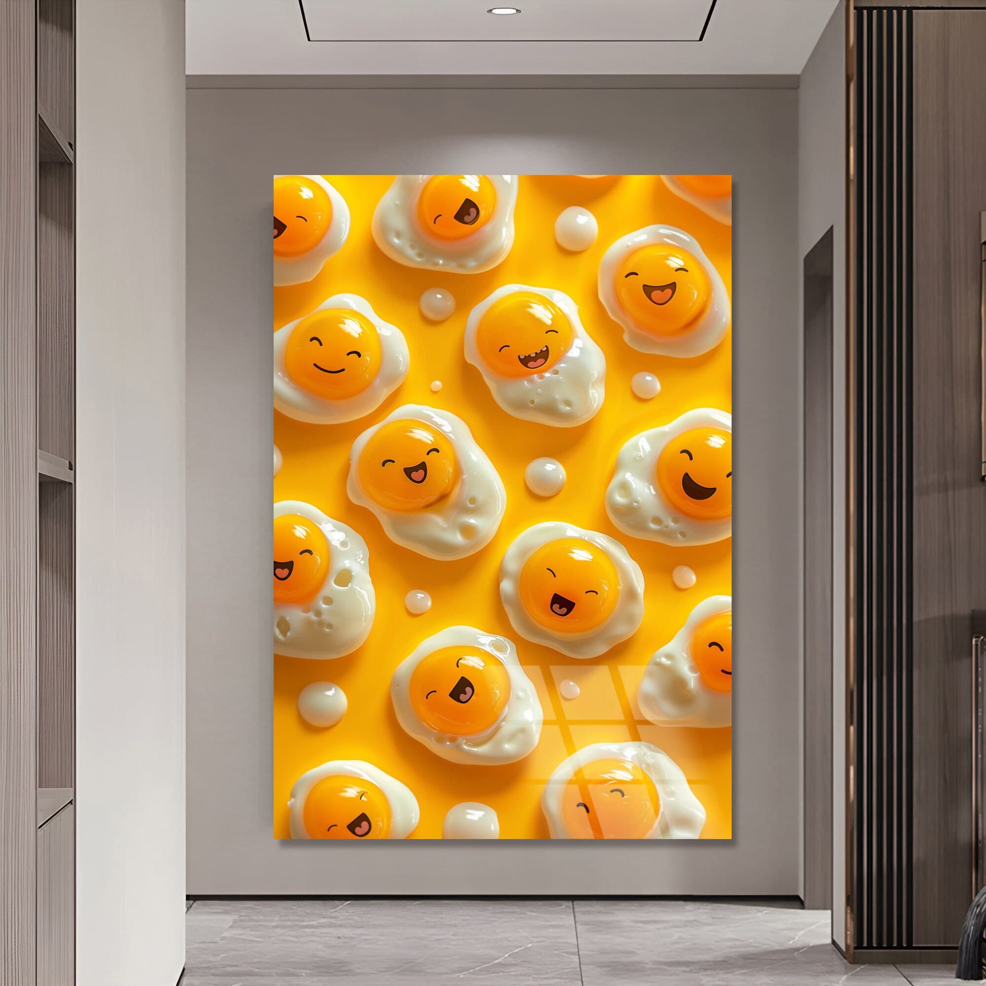 Egg Decor Tempered glass art Dining Room Decor restaurant wall art gift for mom housewarming gift kitchen art luxury wall art home decor