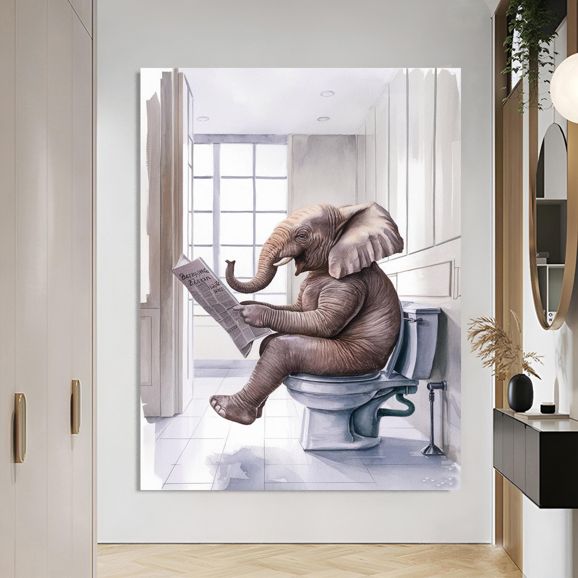 Elephant Decor Canvas Wall Art African Animal Decor Animal Art Elephant Unique Christmas Gift Interior Design Framed Wall Art Gift For Dad - image 3