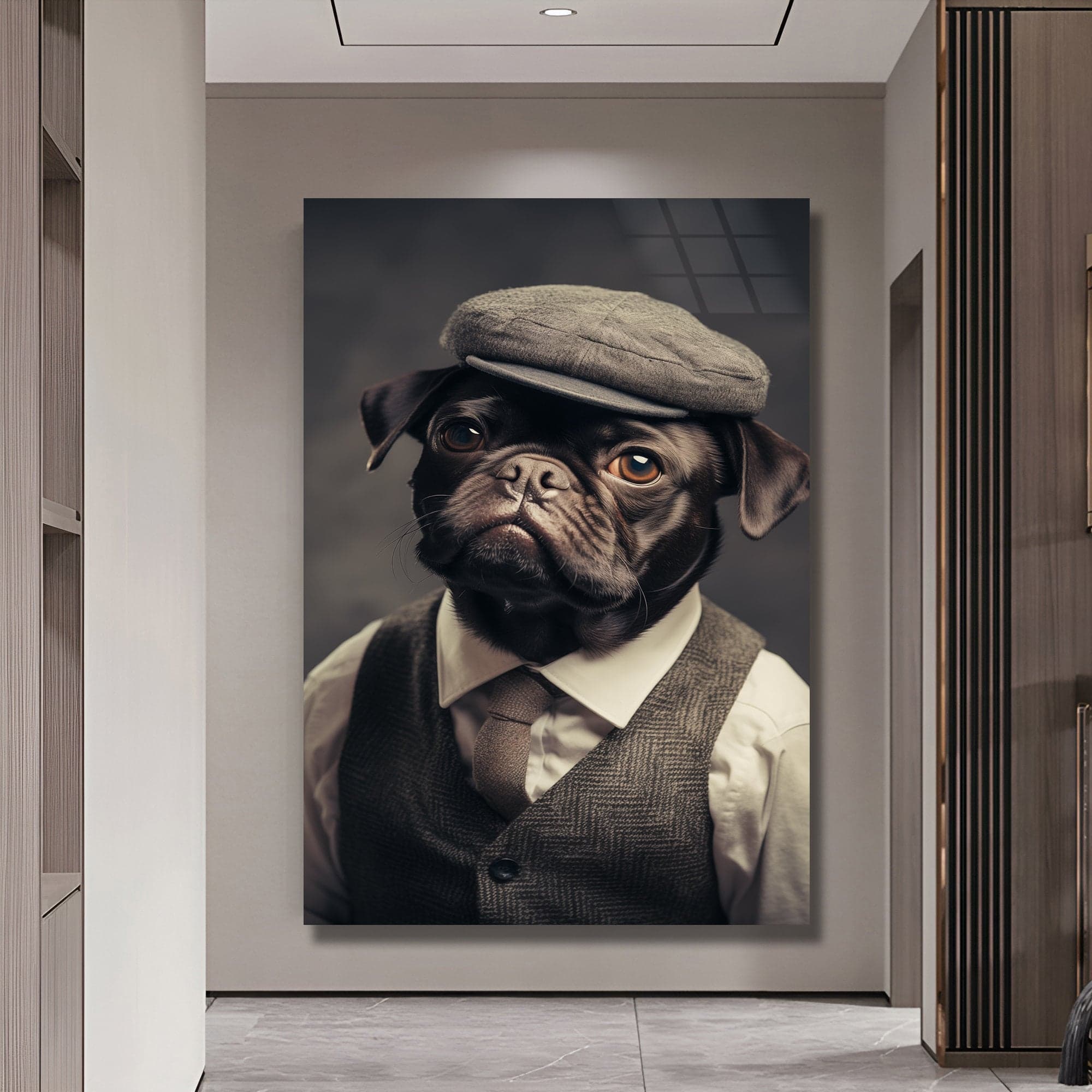 Funny Bulldog Wall Art, Bulldog Glass Print, Dog Wall Art, Nursery Wall Art, Office Wall Art Funny Wall Decor Gift For Friend, Wall Art Gift - image 5