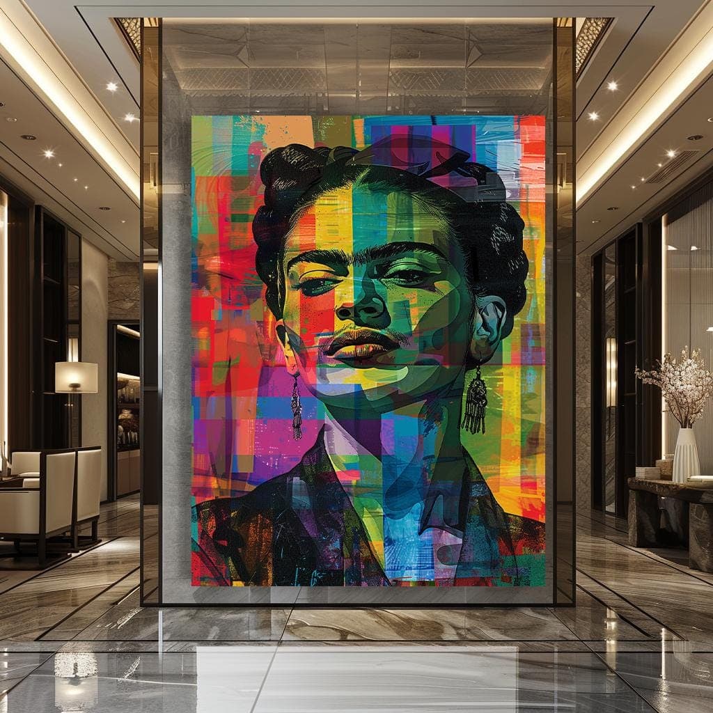 Frida Kahlo Pop Art Canvas, Modern Mexican Artist Portrait, Artistic Home Decor, Feminist Icon Artwork, Unique Frida Kahlo Art Gift for Mom - image 5