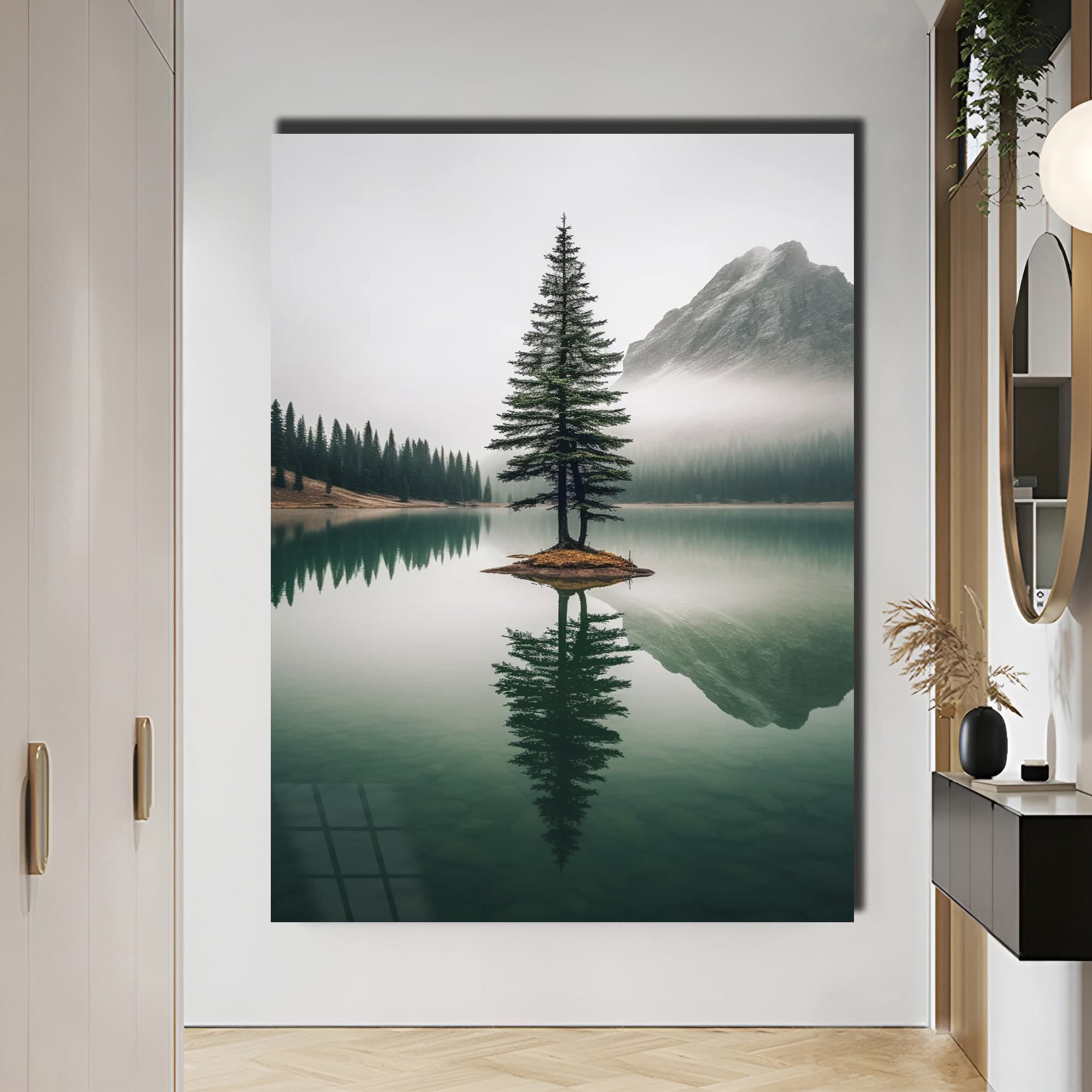 Landscape Glass Art, Tree Wall Art, art Glass, Tempered Glass Art, Large Wall Art, Wall Hanging, Home Decor, Luxury wall Art Glass Print Art - image 4