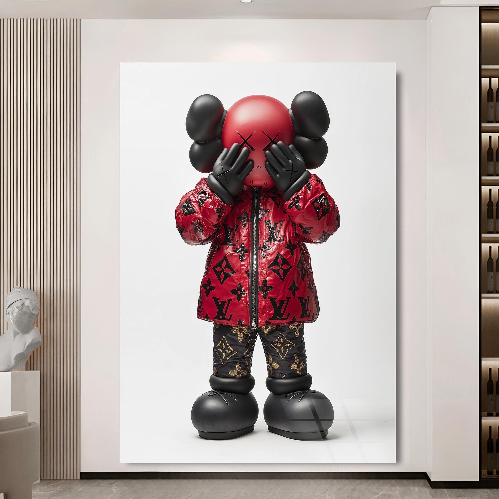 Kaws Figure Kaws Wall Art Tempered Glass Art Gift for Friend Kaws Print Birthday Gift Modern Unique Luxury Wall Art Oversized Wall Decor - image 5