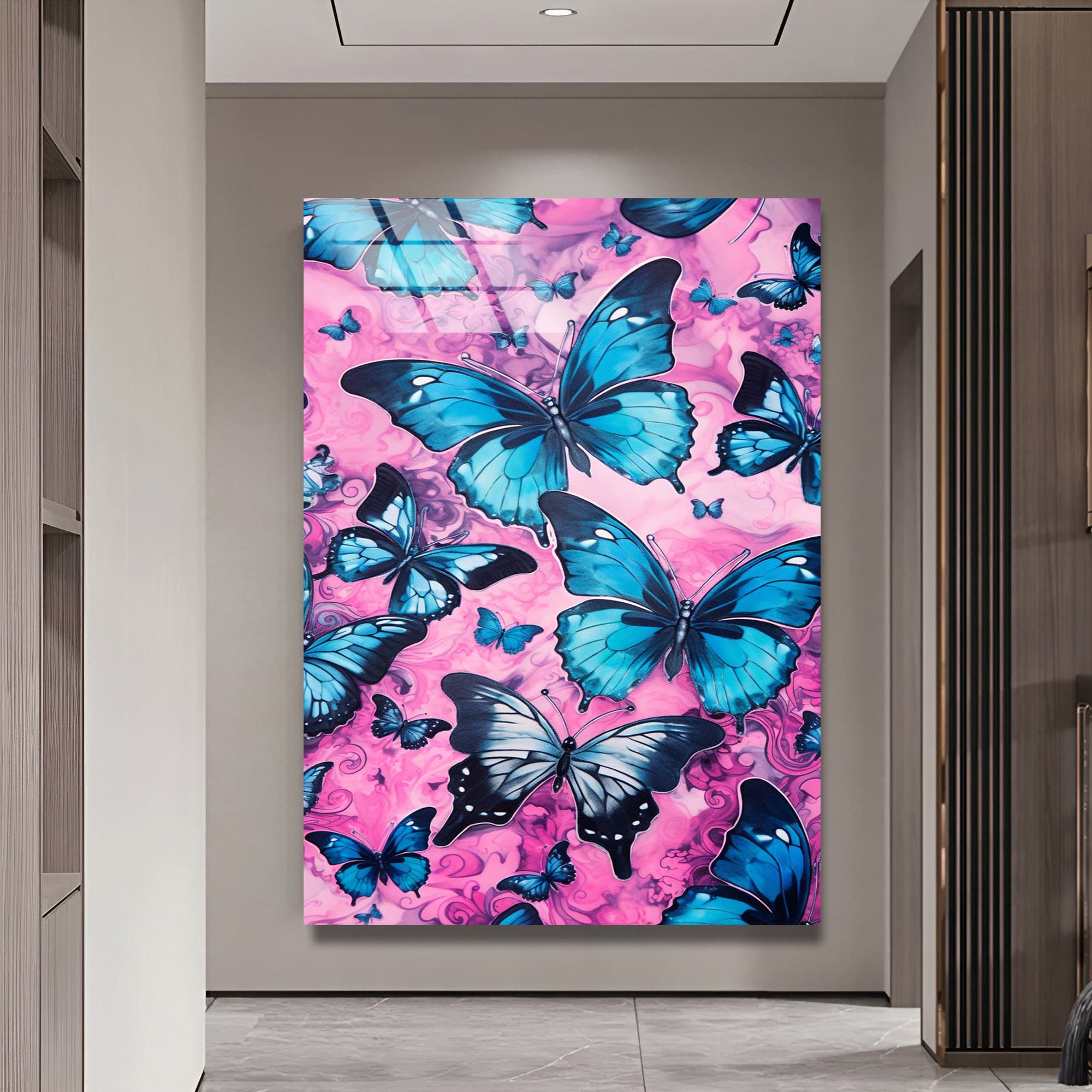 Butterfly Wall Art, Butterfly Glass Art, Art Glass, Wall Hanging, Luxury Wall Art, Fashion Wall Art Art for room, Office Wall Decor Art Gift - image 4