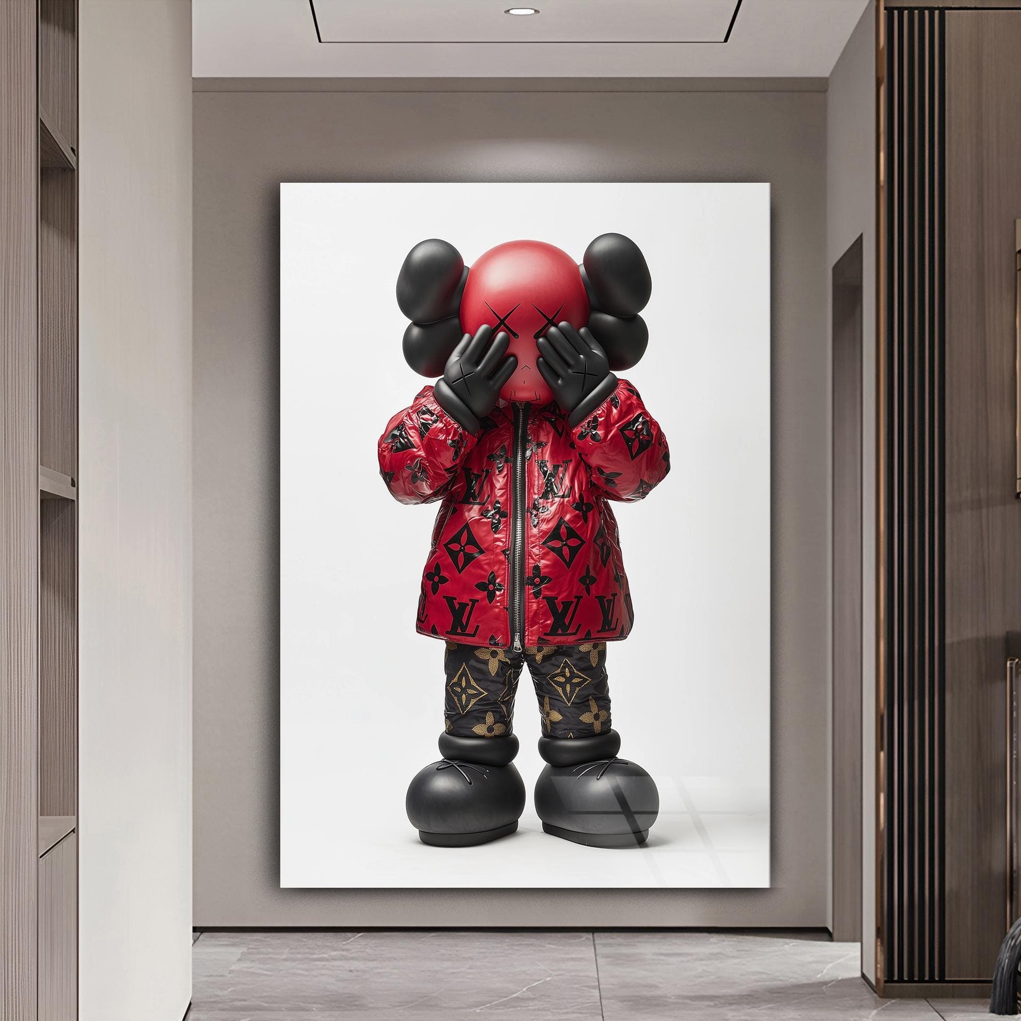 Kaws Figure Kaws Wall Art Tempered Glass Art Gift for Friend Kaws Print Birthday Gift Modern Unique Luxury Wall Art Oversized Wall Decor - image 3