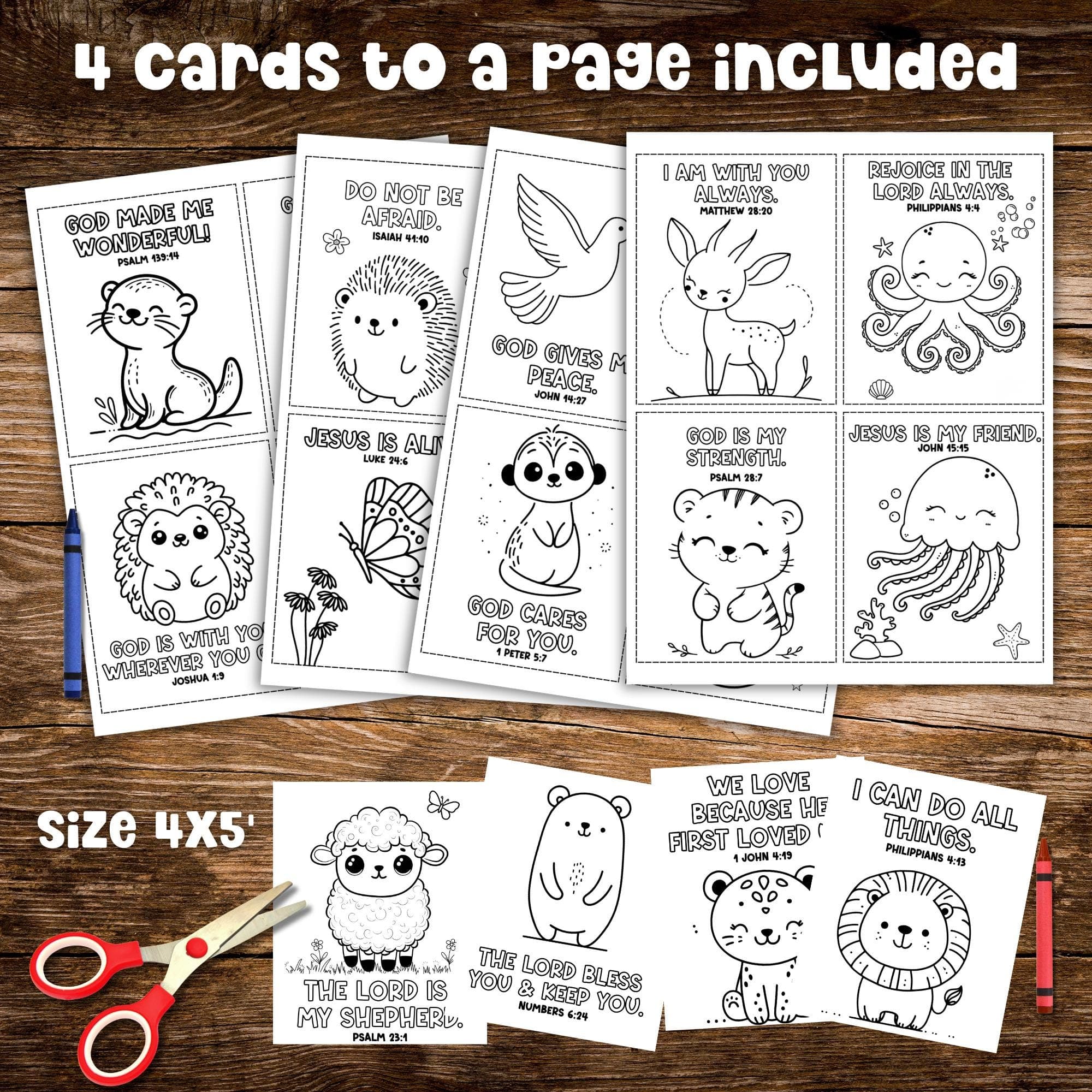 Bible Verse Coloring Kid Christian Sunday School Activity Sheet Preschool Activity Church Nursery Faith Based Gospel Coloring Printable Page - image 5