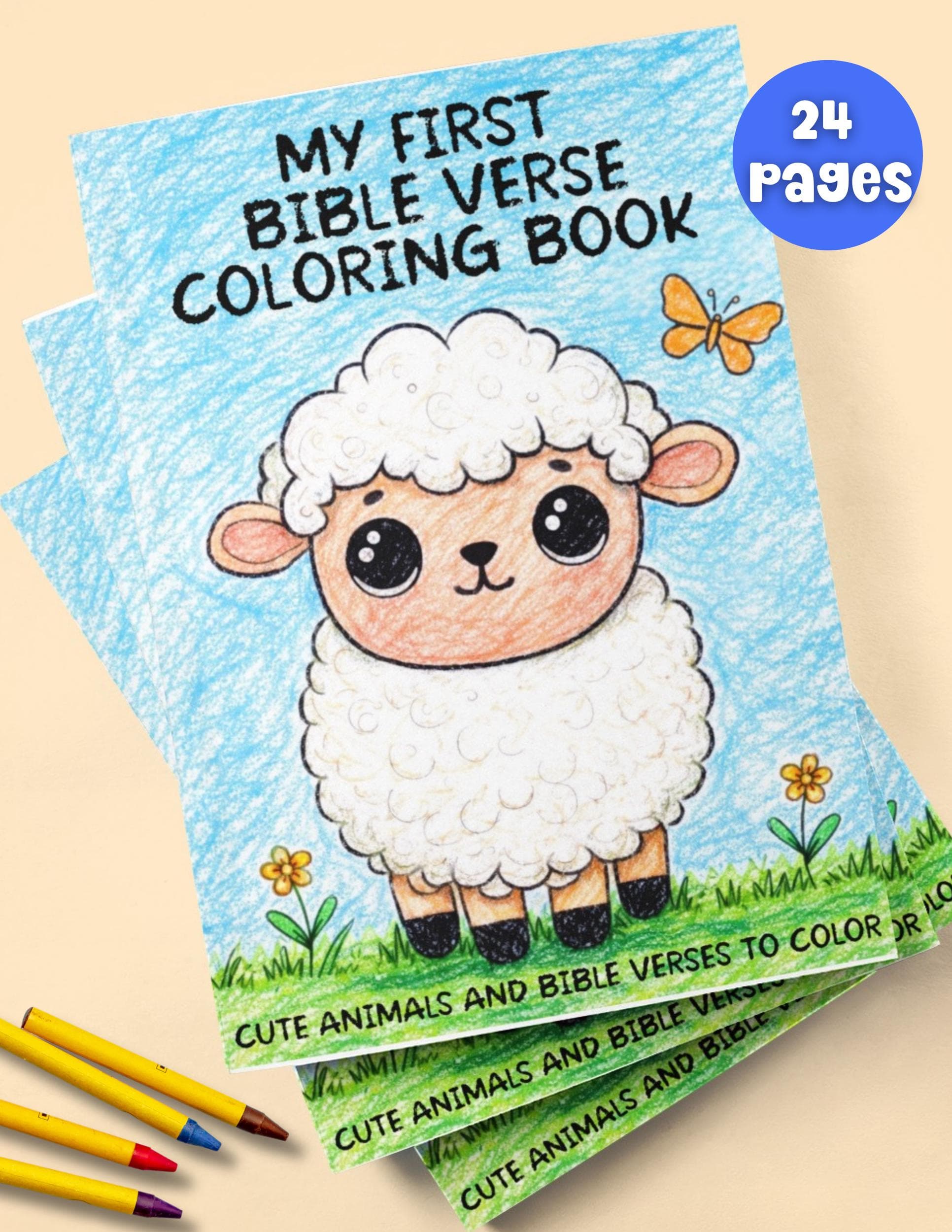 Bible Verse Coloring Book for Kids | Printed Physical Book | Christian Gift | Sunday School Quiet Time | Faith Based Coloring Book
