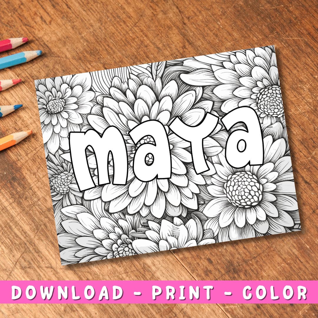 personalized coloring page for kids