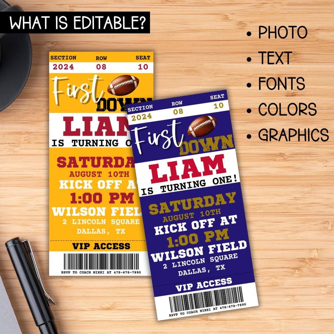 Birthday Invitation Ticket Template