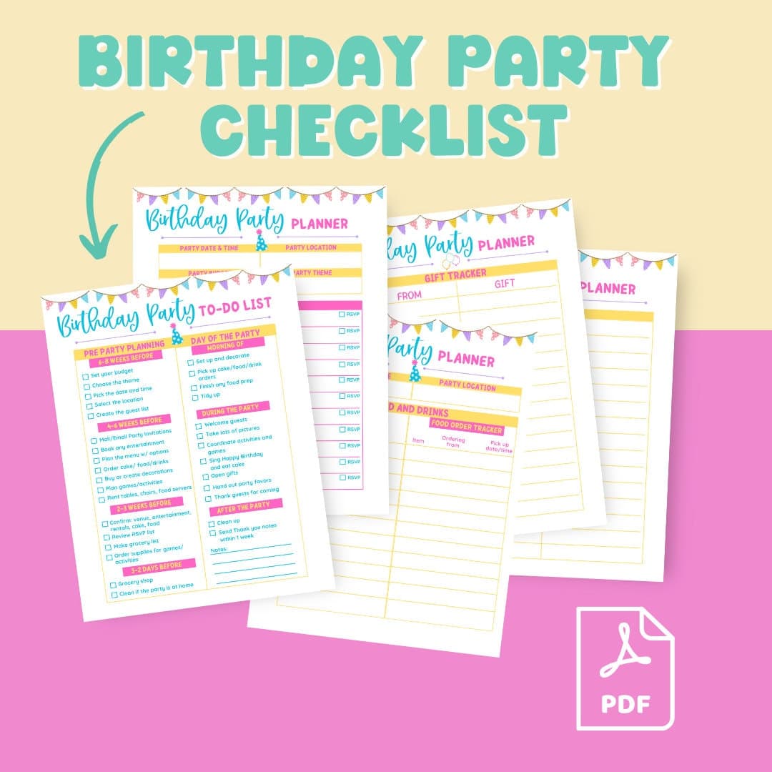 Printable Party Planner Checklist