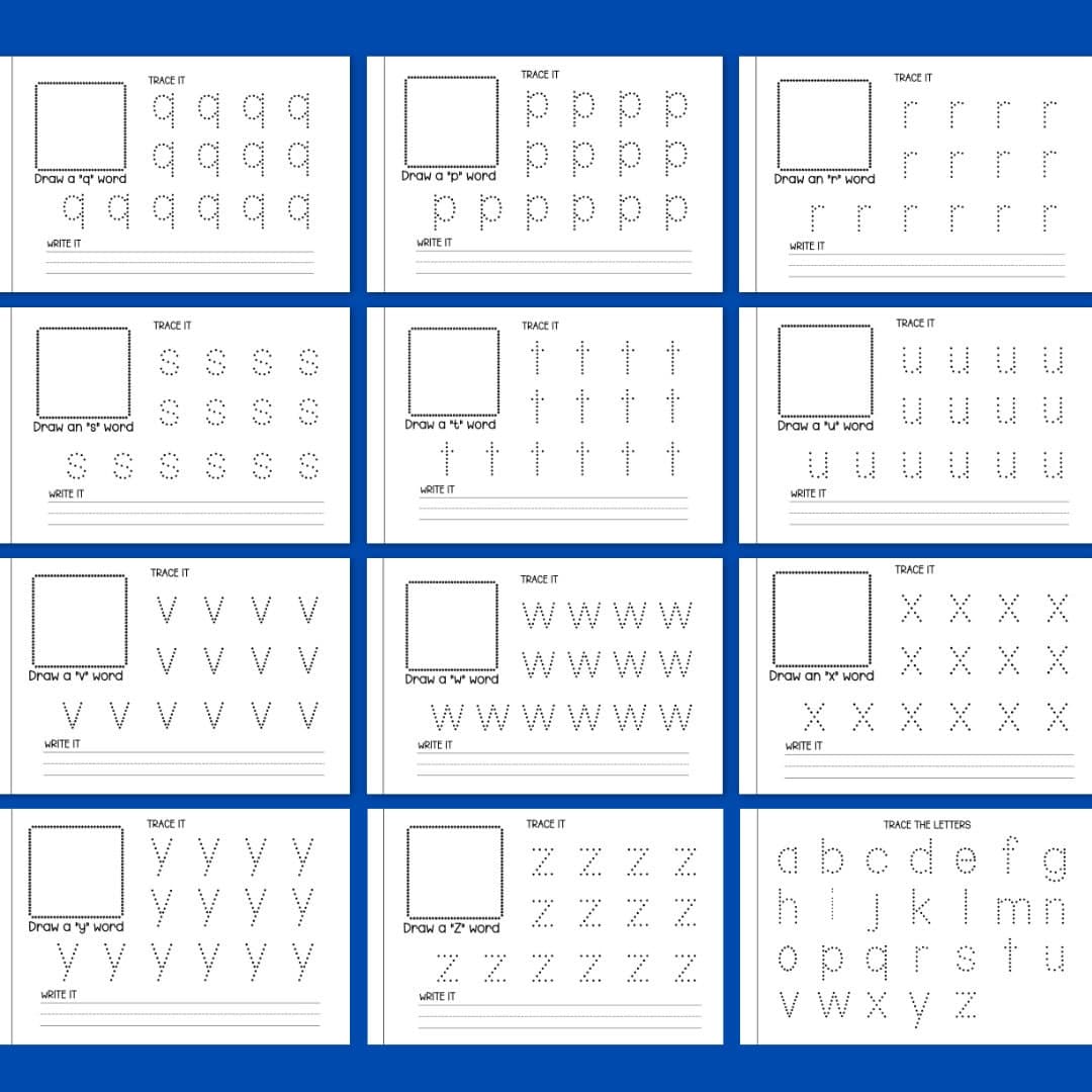 lowercase letter tracing