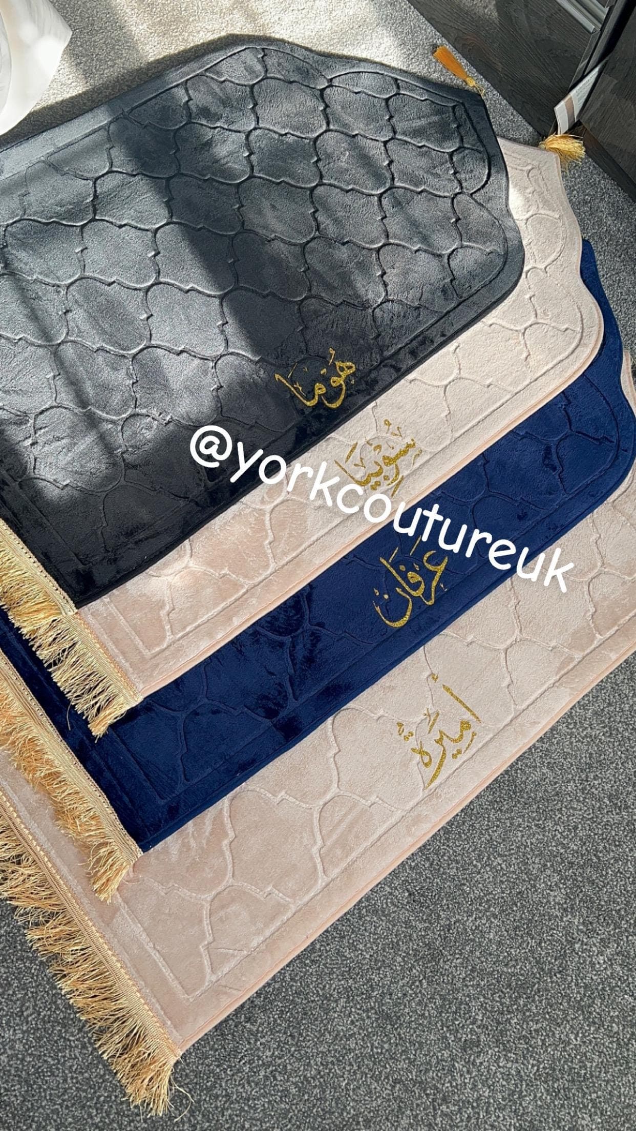 Personalised Prayer Mat with Name Midway| Custom Islamic Gift for Friends & Family | Ramadan, Eid, or Umrah Gift 115cm by 65cm - image 3
