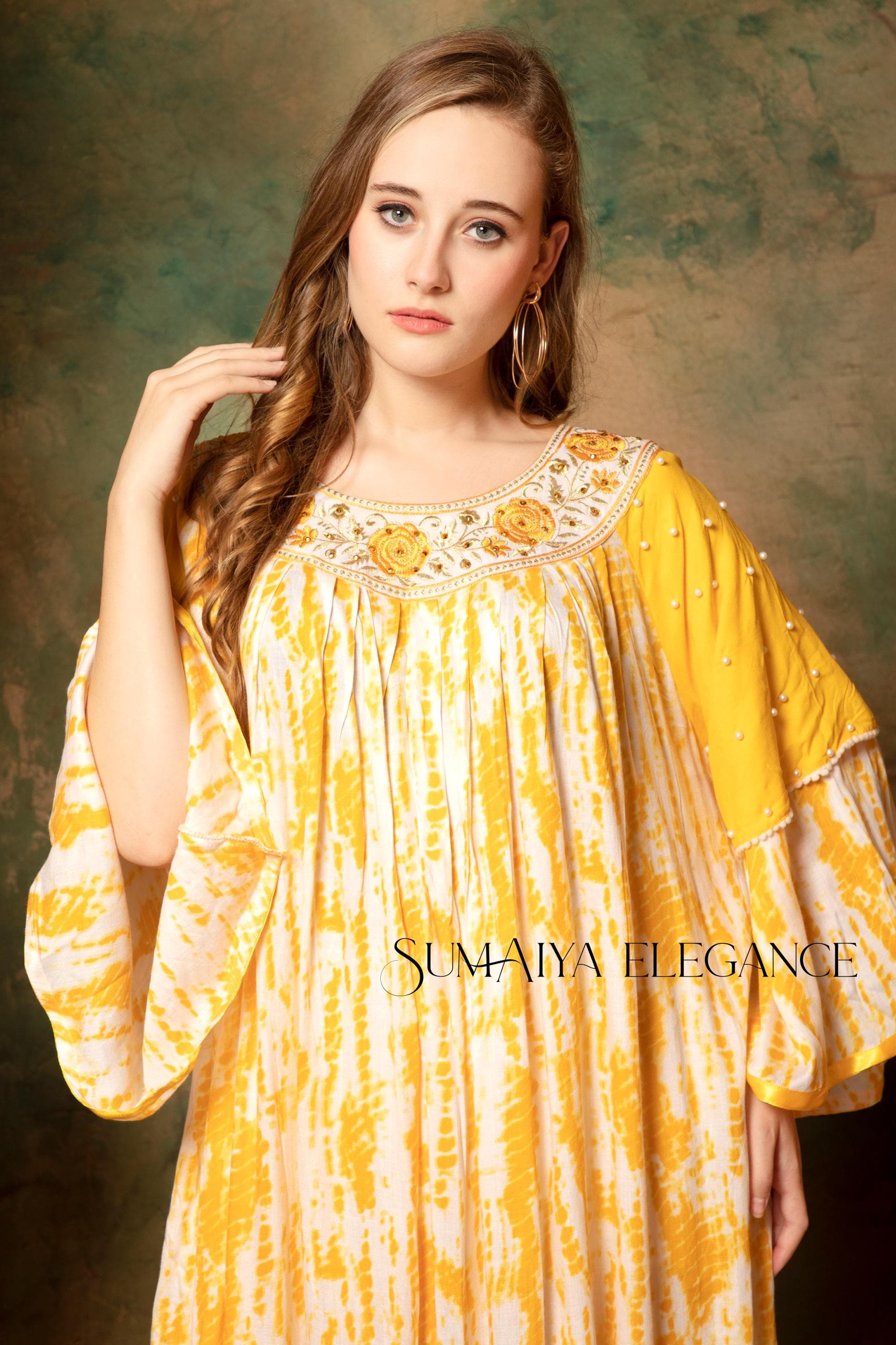 Oversized Cotton Kaftan Dress, Ankle Length Boho, Puff Sleeve Lounge Dress, Plus Size Cotton Maxi Dress, Modest Resort Wear, Summer Cover Up - image 3