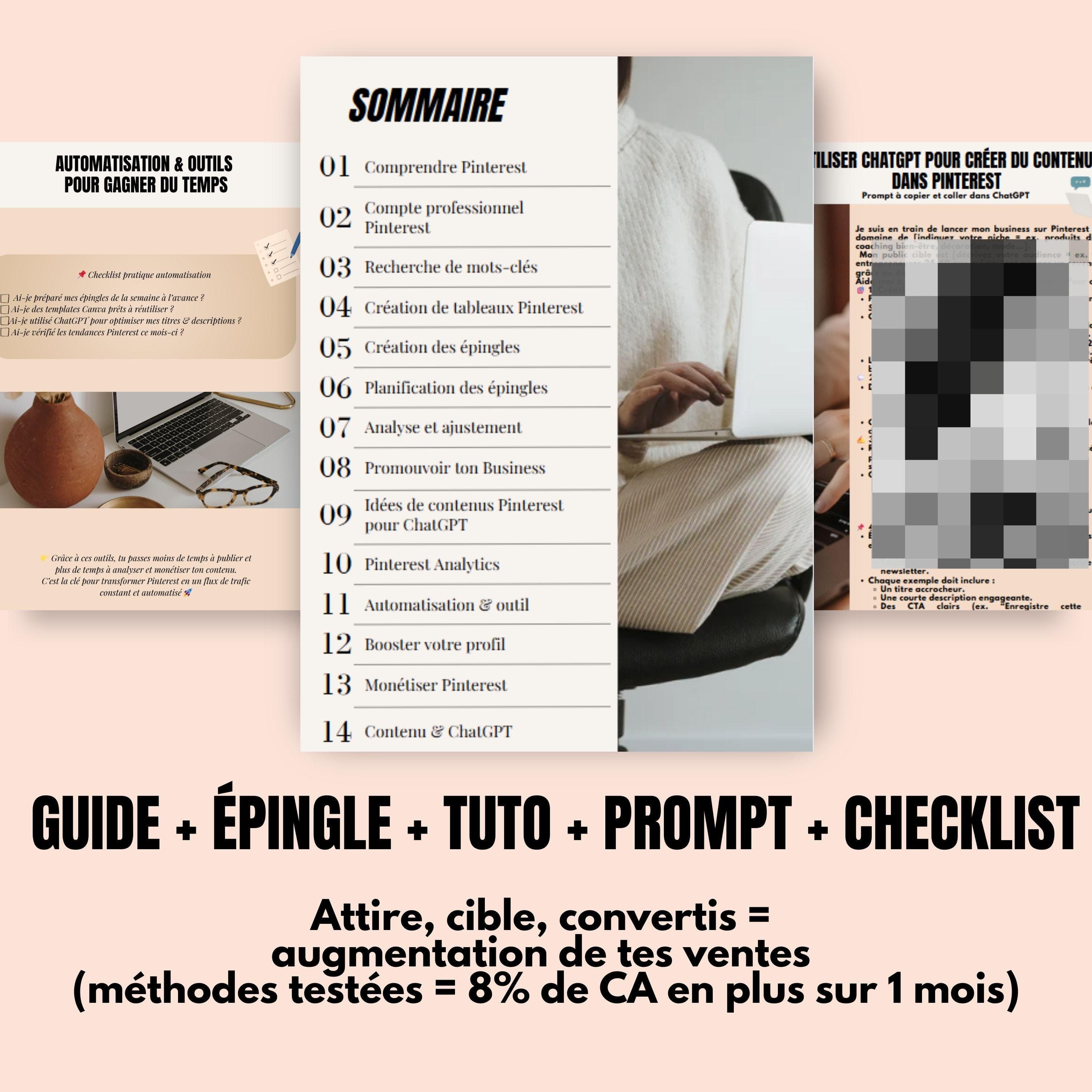 Guide Pinterest en français avec licence PLR – comment optimiser son trafic ciblé, attirer des clients et monétiser son business digital.