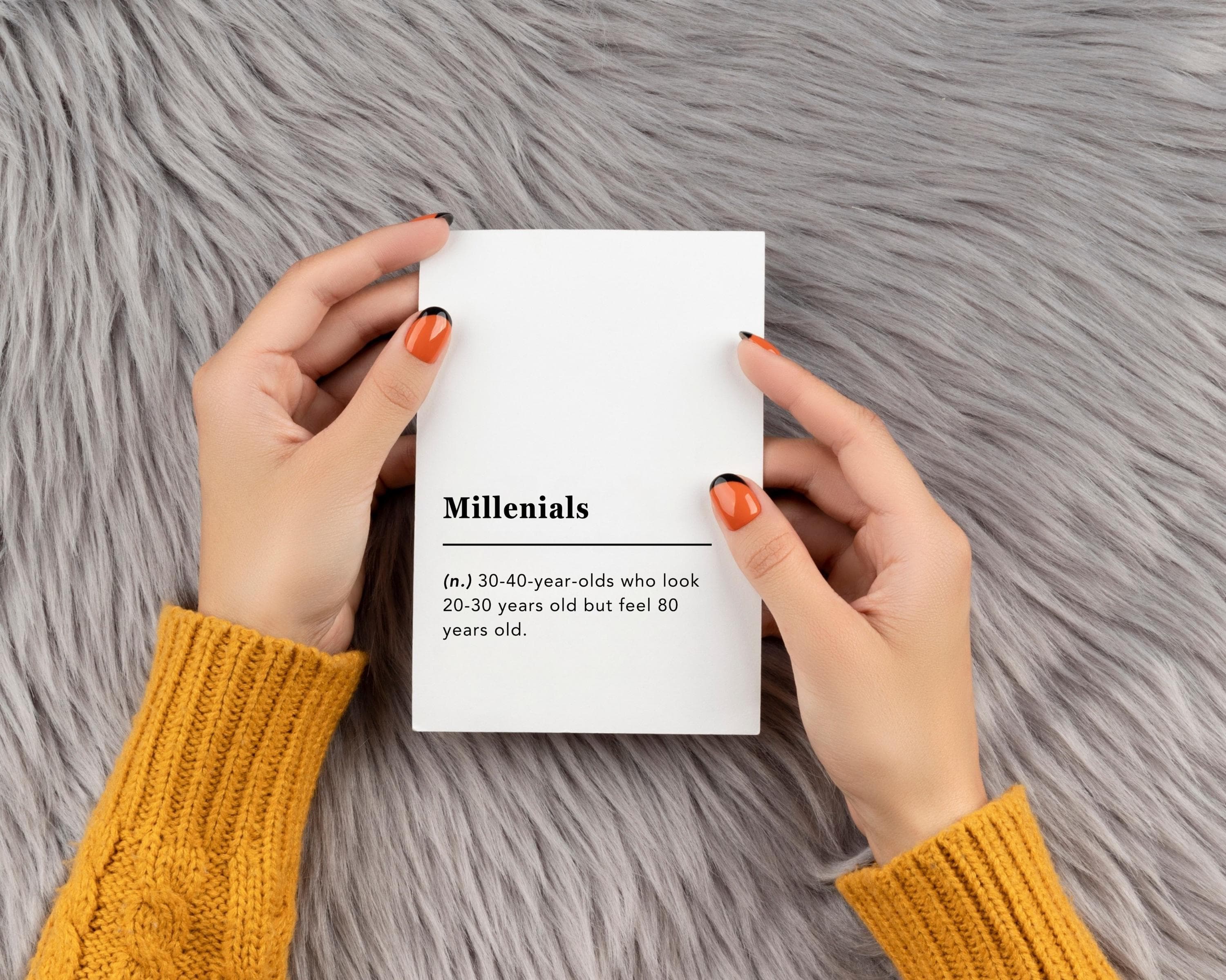 Millenials Birthday Card, Funny Millenials Gift, Millenials Definition Card, Birthday Card for him/her, Dark Humor Greeting, Sarcastic Card