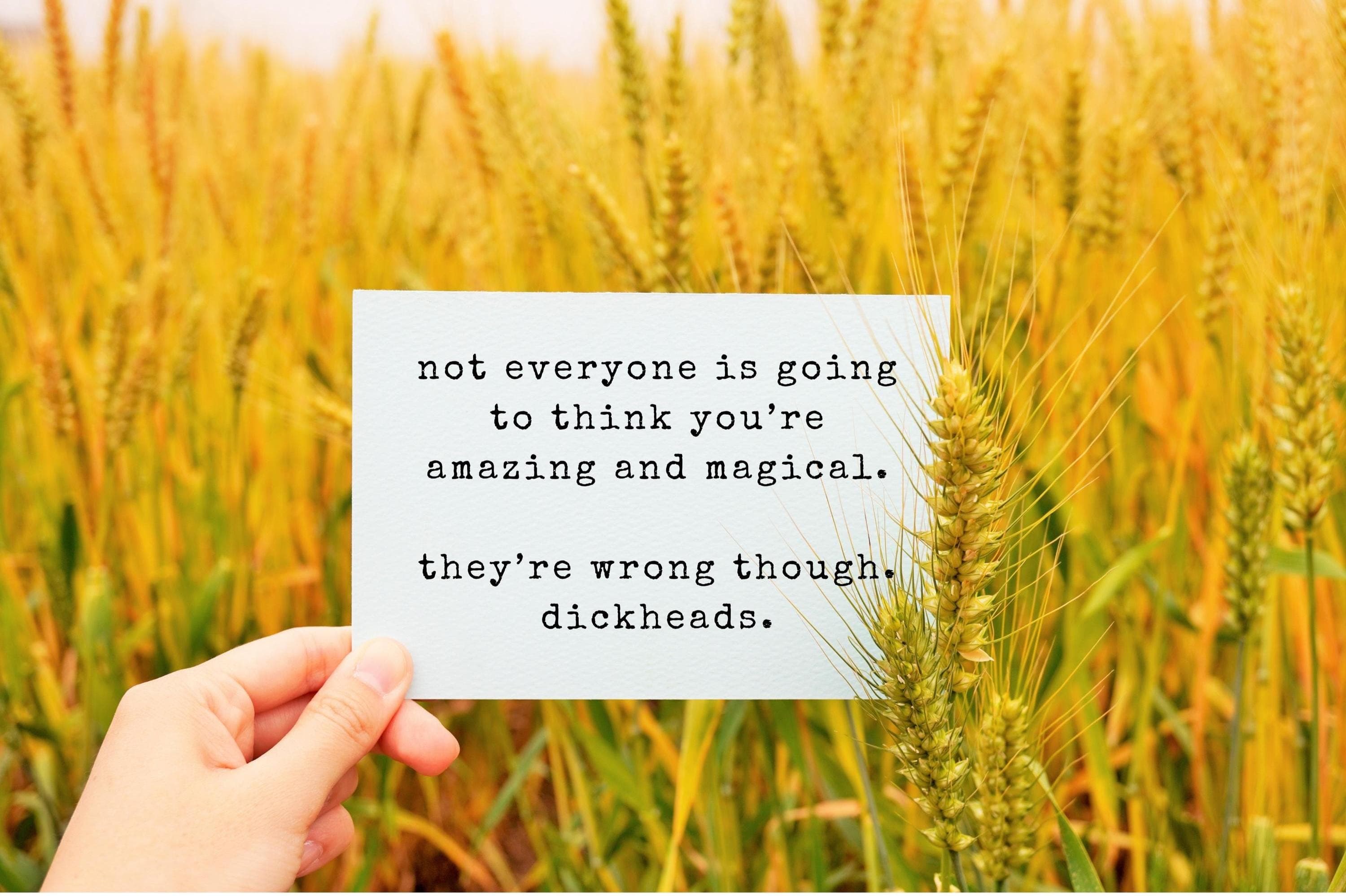 Funny encouragement card, not everyone is going to think you’re amazing, support card, coworker thinking of you card, snarky dark humor card