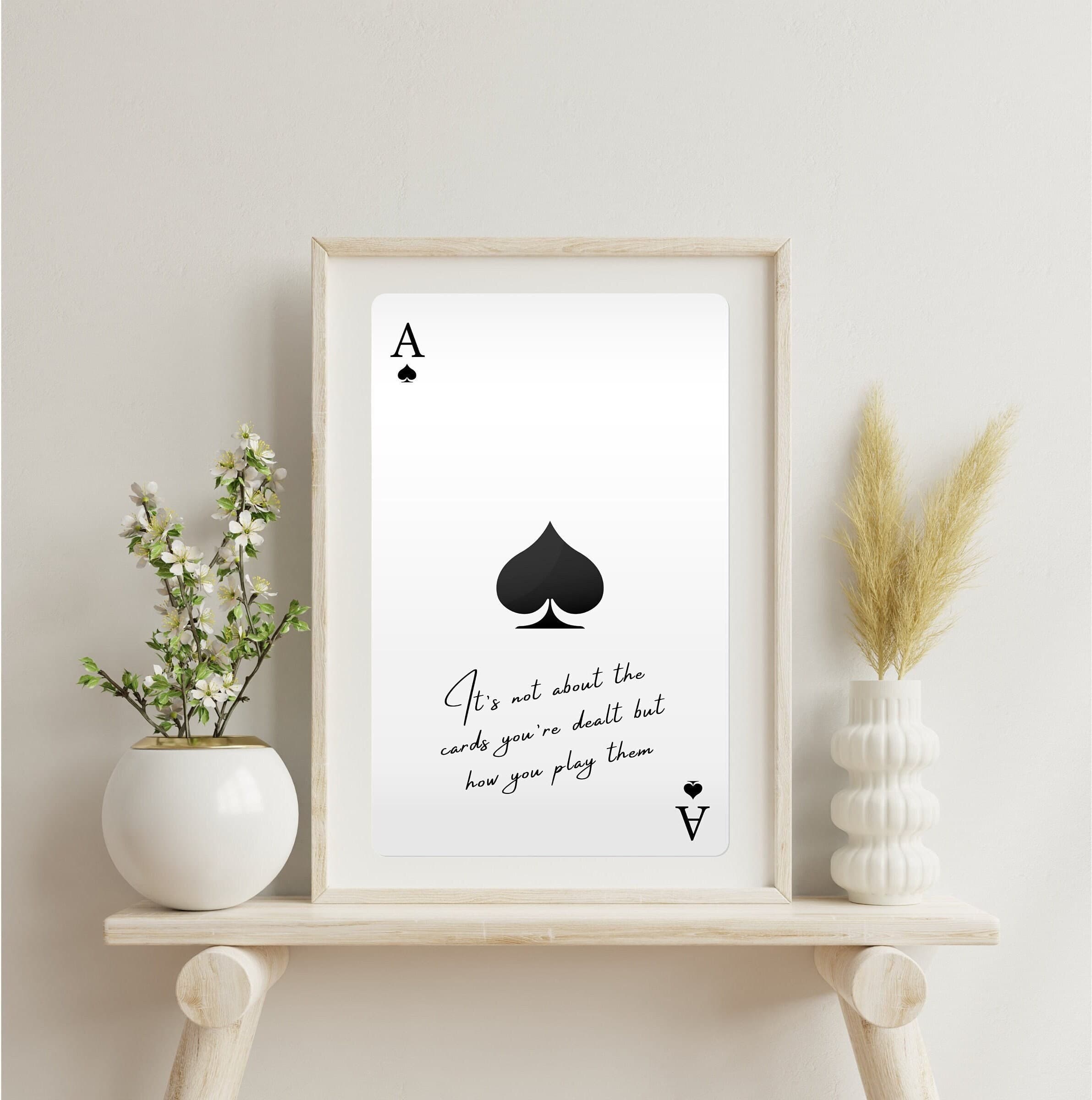 Ace Of Spades Print, Retro Playing Card Wall Art, Inspiring Quote Poster,Ace Card Wall Decor,Trendy Aesthetic Preppy Room Decor,Instant Gift - image 3