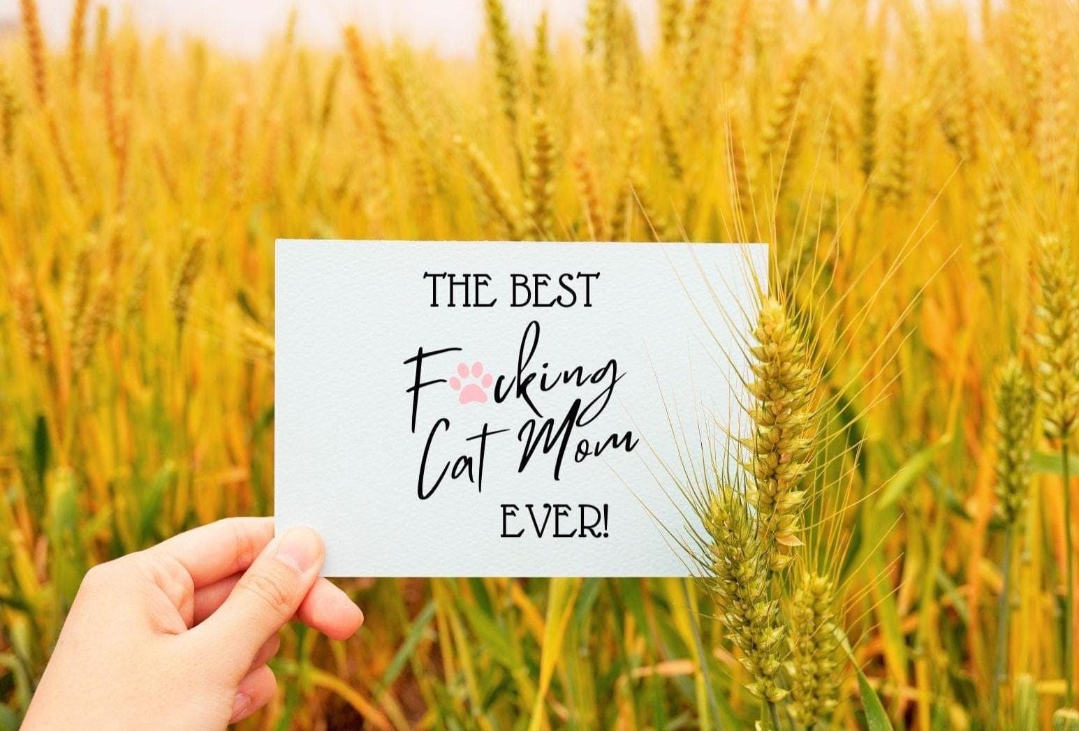 Best Fucking Cat Mom Ever Card, Cat Lover Gift, Funny Cat Mom Printable, Dark Humor Card for Cat Moms,Cat Mom Birthday Card,Instant Download