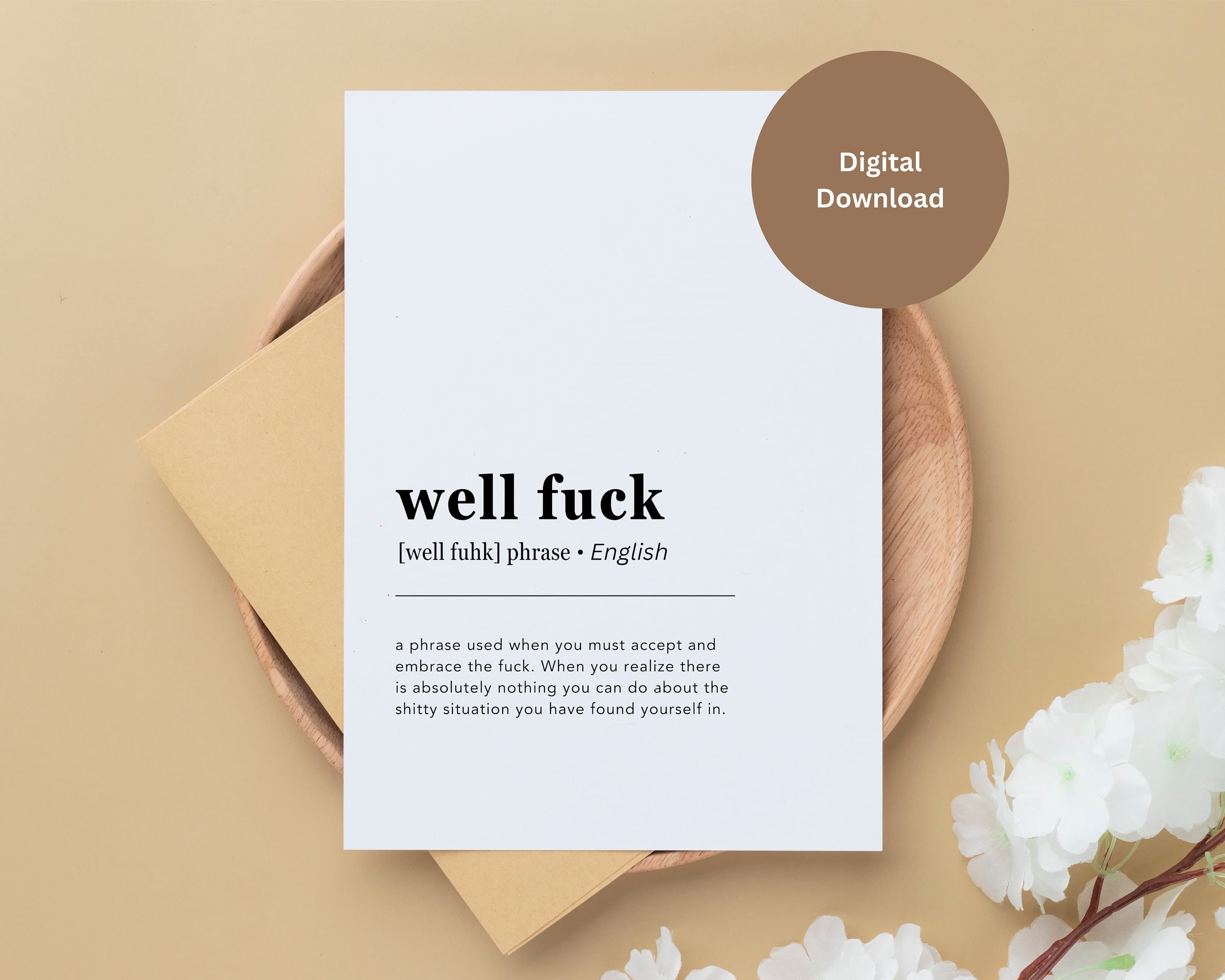 Funny Printable Card for Friend | Adult Humor Greeting Card | Instant Download