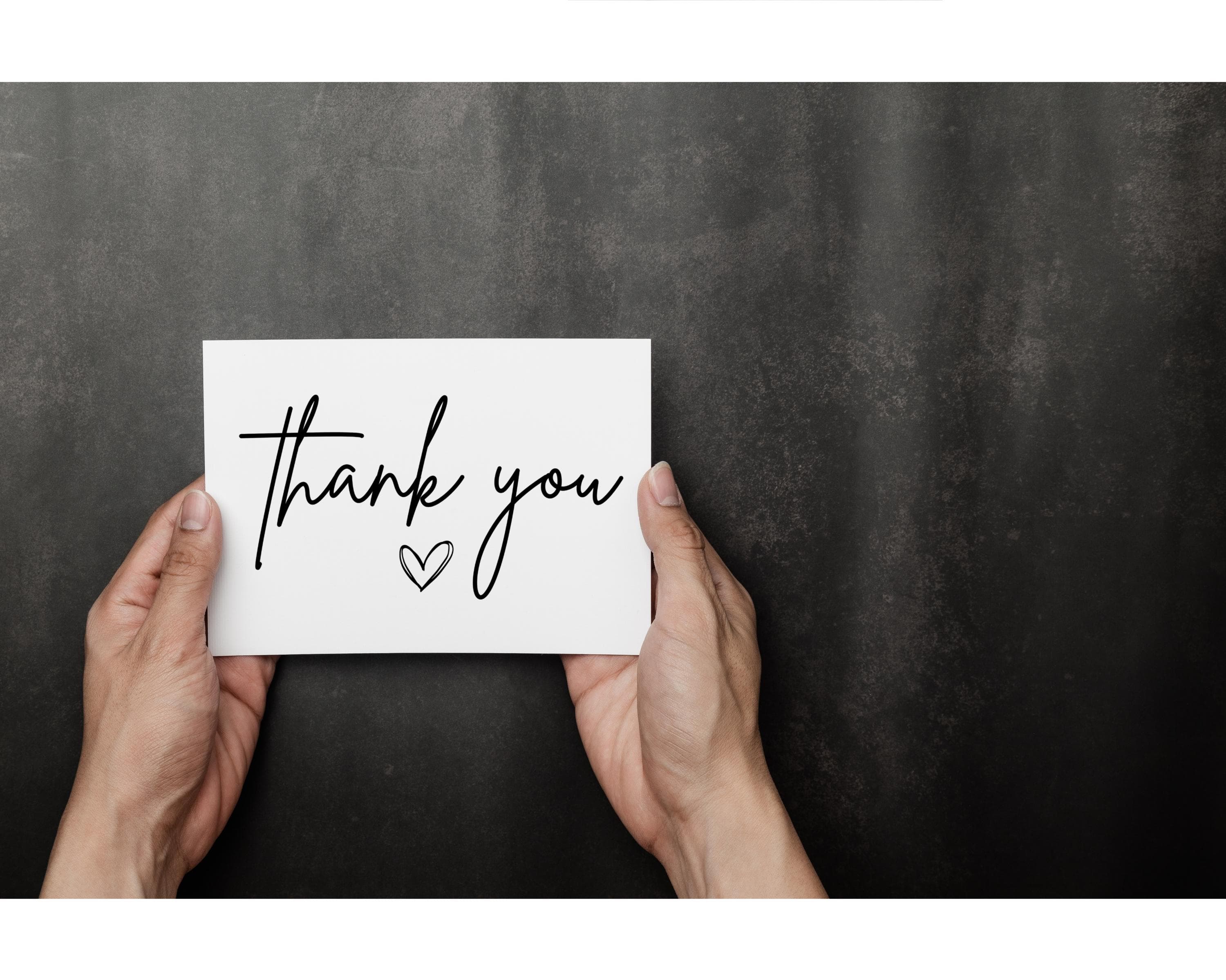 Minimalist Thank You Card, Gratitude Greeting Card, Just thank you card, Card for coworker/boss, Card for Husband/Wife/Friend, printable 5x7 - image 4