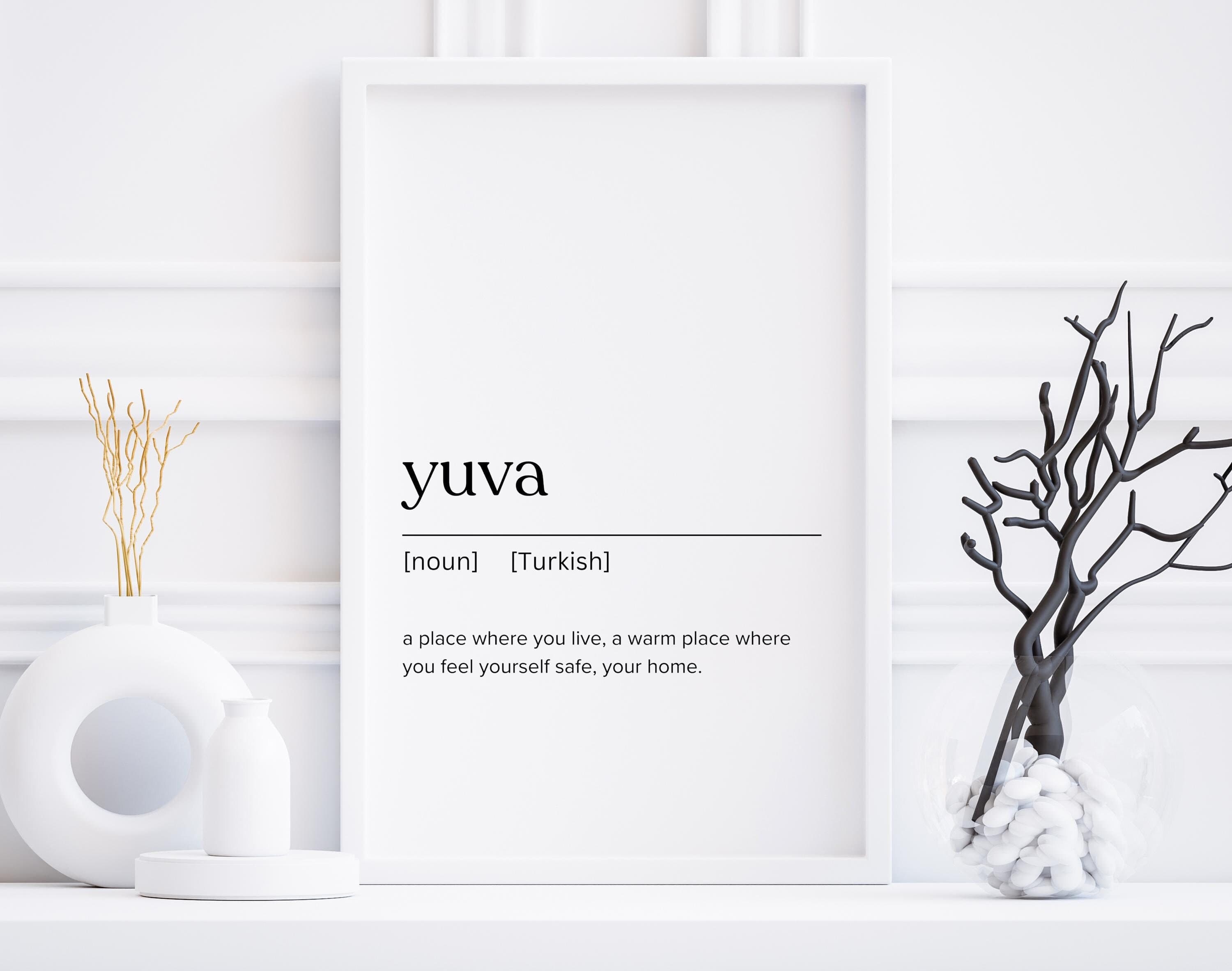 Yuva Wall Art Printable, Turkish Word Art, Minimalist Print, Home Quote Poster, Neutral Modern Decor,Yuva Definition Poster,Instant Download - image 3