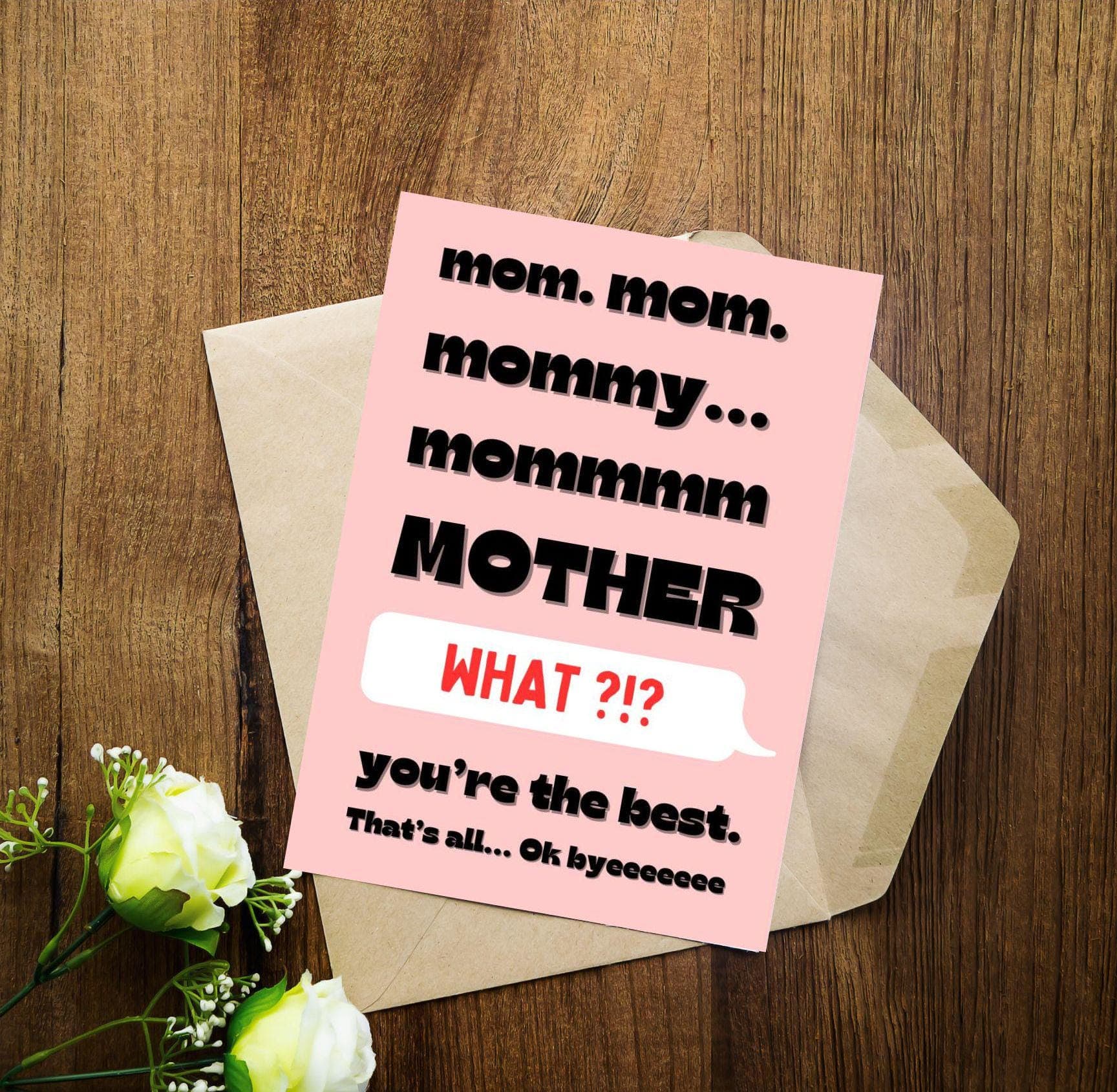 Printable mom card, Mother’s Day Humor Card, You are the best mom, Greeting card for mom, Lovely card for her, Instant download,Love you mom - image 5
