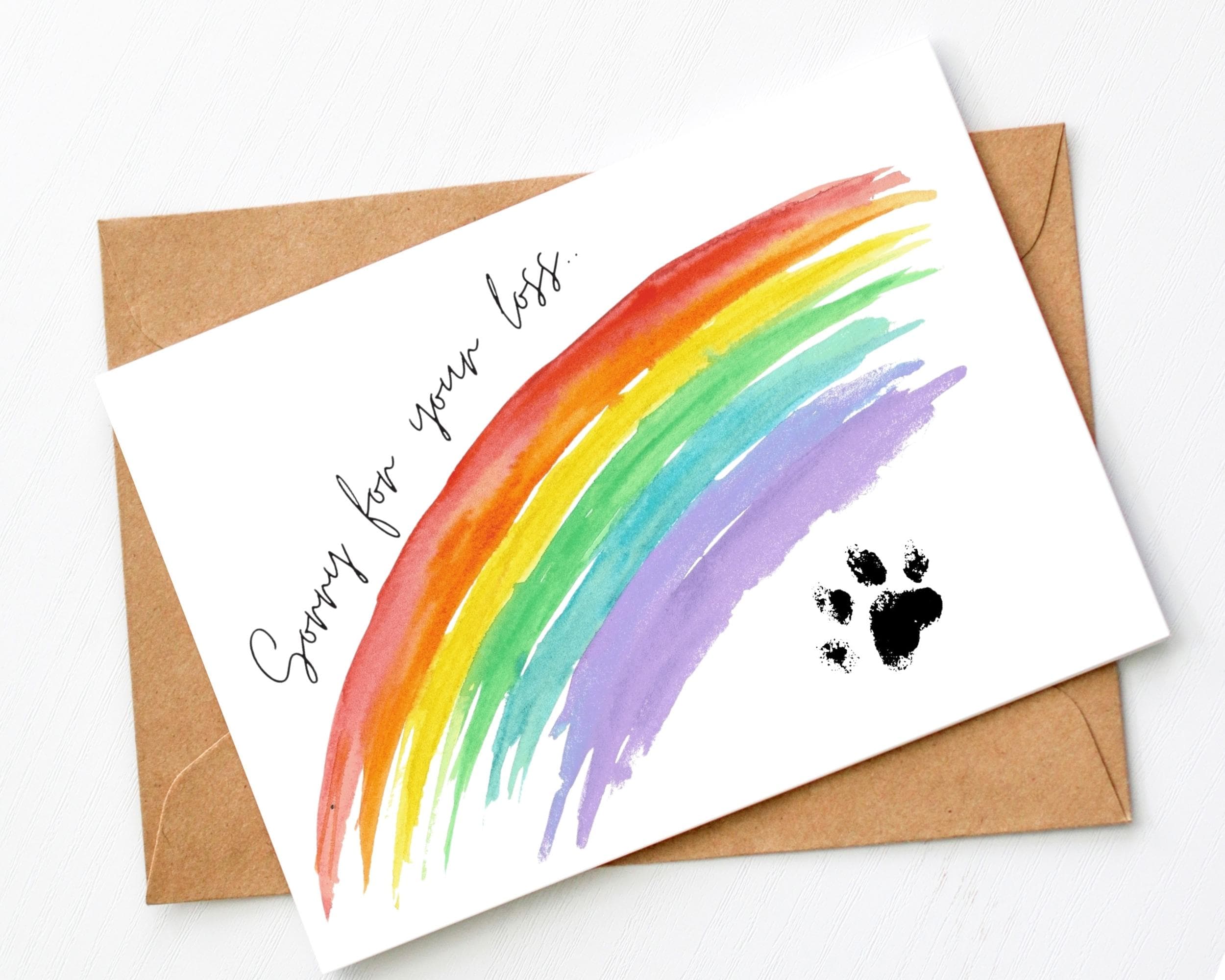 Printable Pet Loss Sympathy Card, Heartfelt Condolences Card, Sorry for your loss card, thinking of you card, grieving card,digital download - image 5