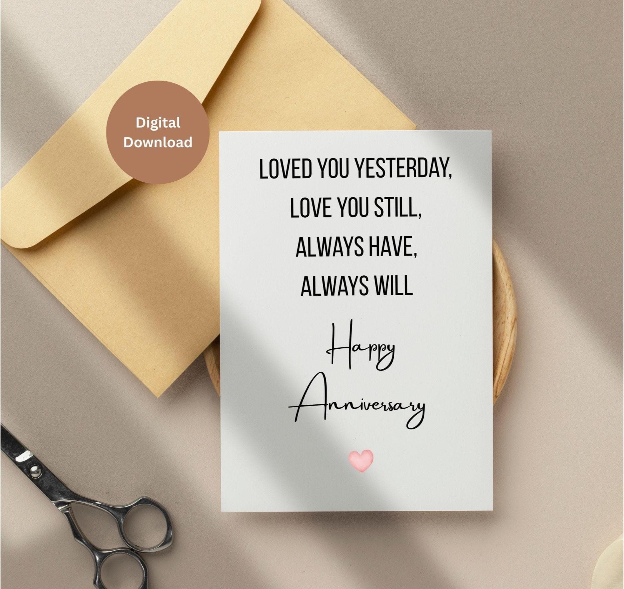 Printable Anniversary Card for Husband/Wife, Romantic Love Card, Happy Anniversary Card for Him or Her, Instant Download,Digital Anniversary - image 4