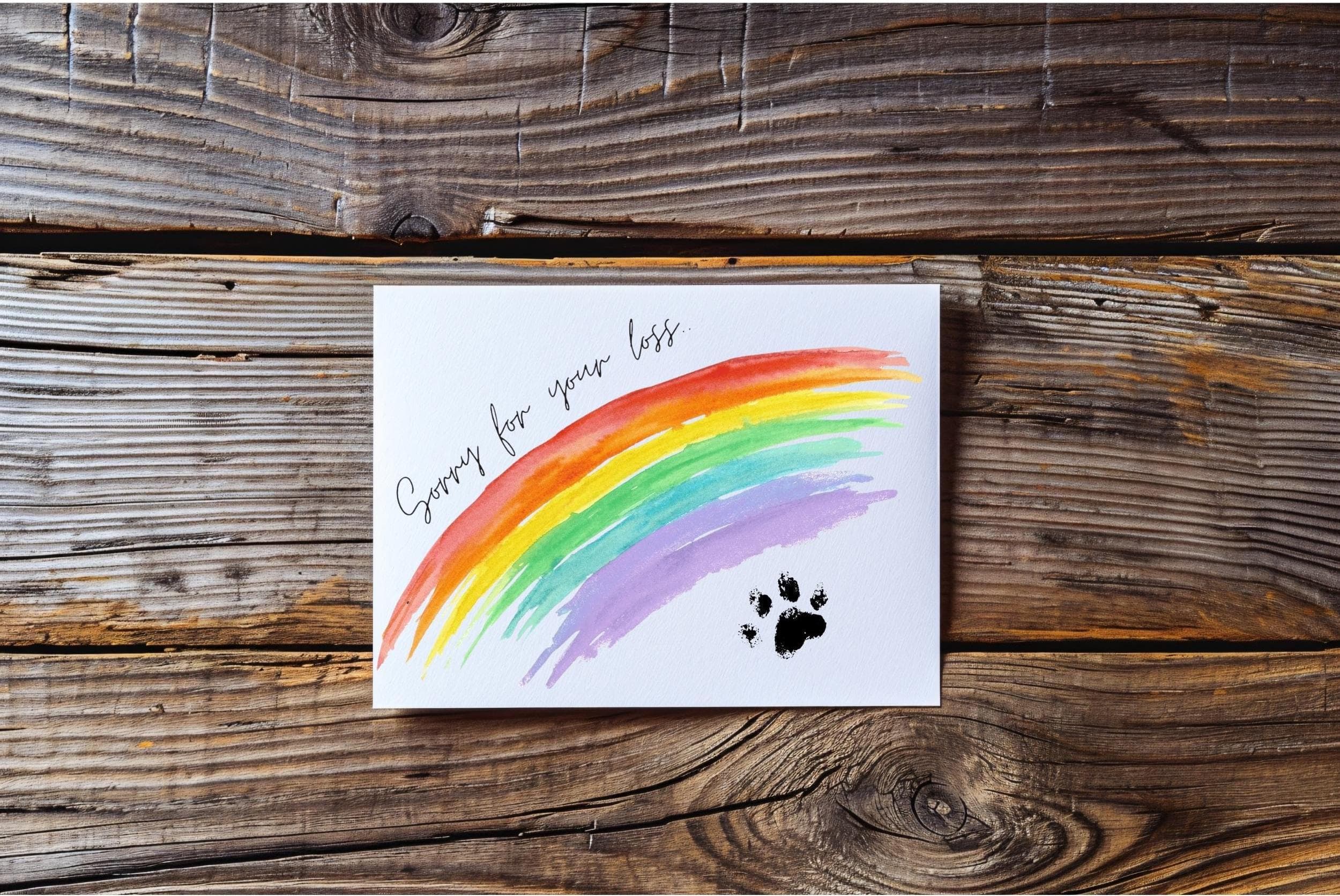 Printable Pet Loss Sympathy Card, Heartfelt Condolences Card, Sorry for your loss card, thinking of you card, grieving card,digital download - image 4