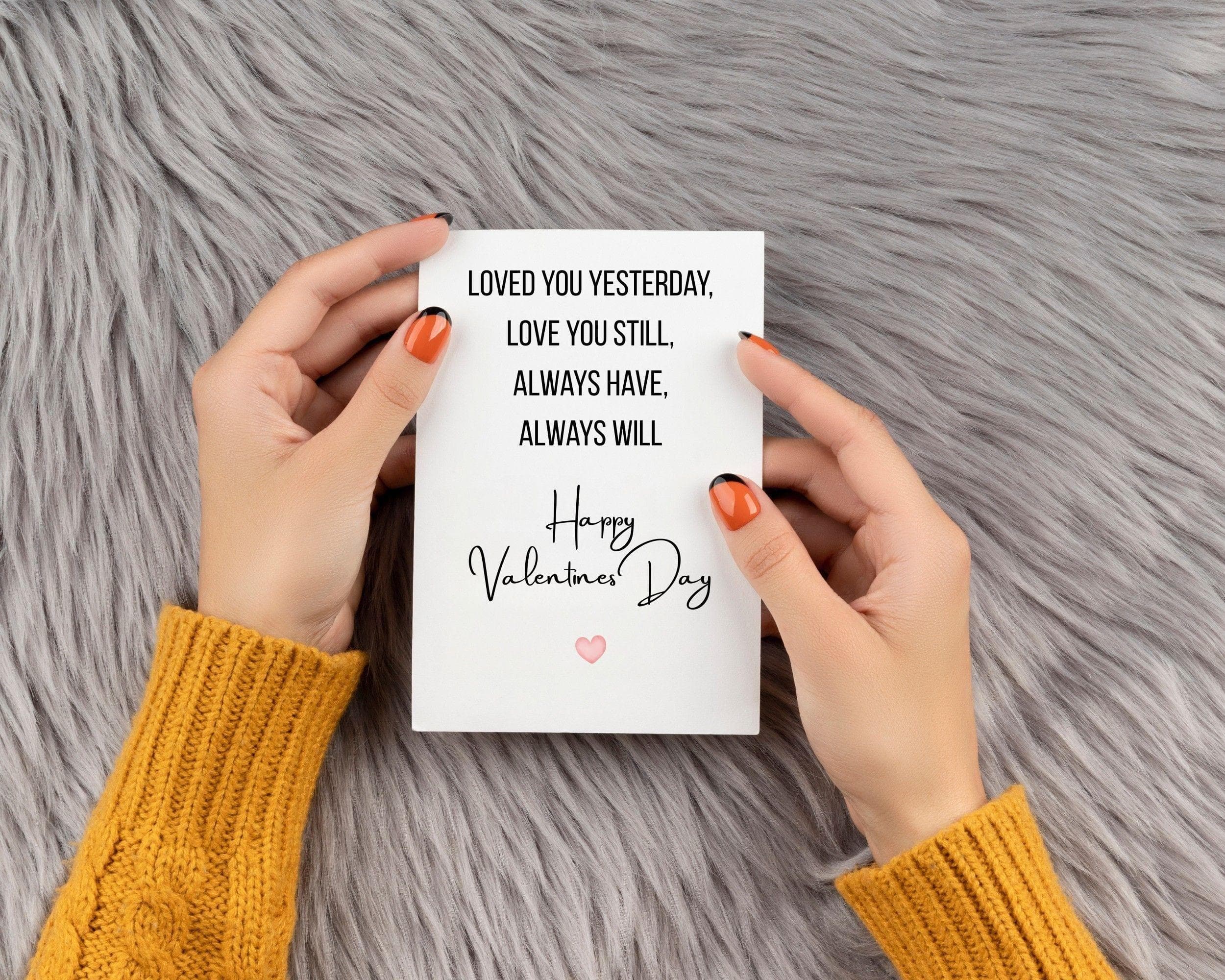 Printable Valentines Day Card, Romantic Love Card, Happy Valentines Day Card for Boyfriend or Girlfriend, Valentine Card for Husband or Wife