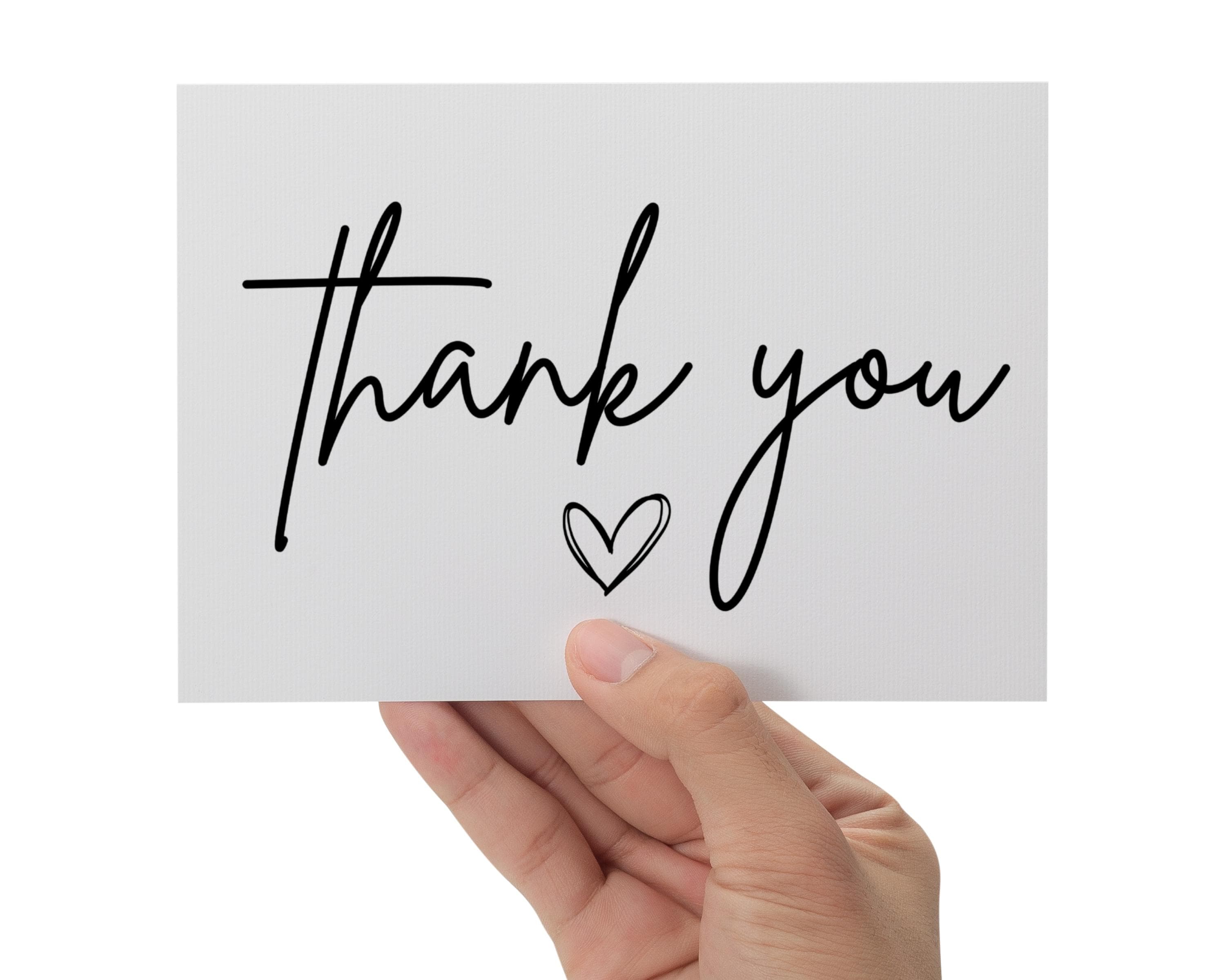 Minimalist Thank You Card, Gratitude Greeting Card, Just thank you card, Card for coworker/boss, Card for Husband/Wife/Friend, printable 5x7 - image 3